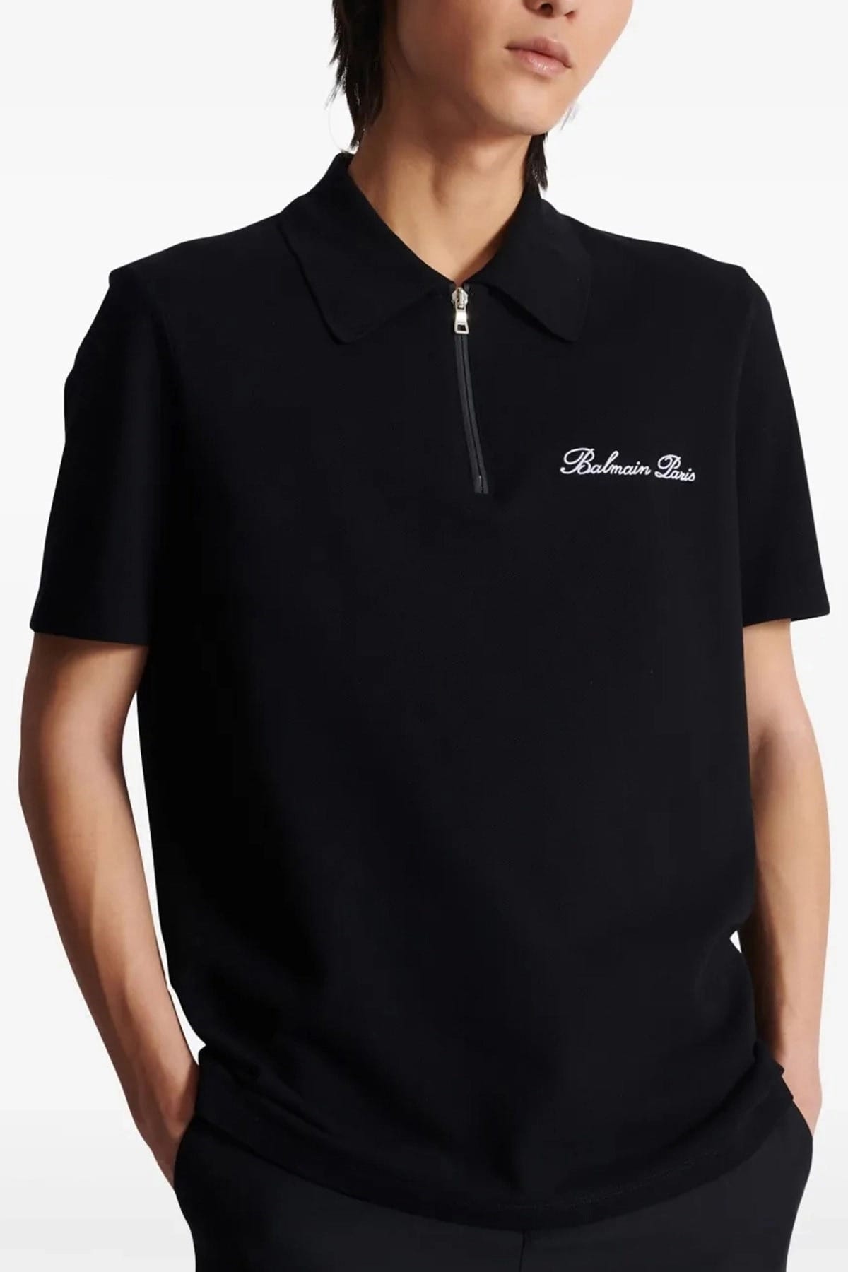 Balmain Balmain Logo Embroidery Polo Shirt