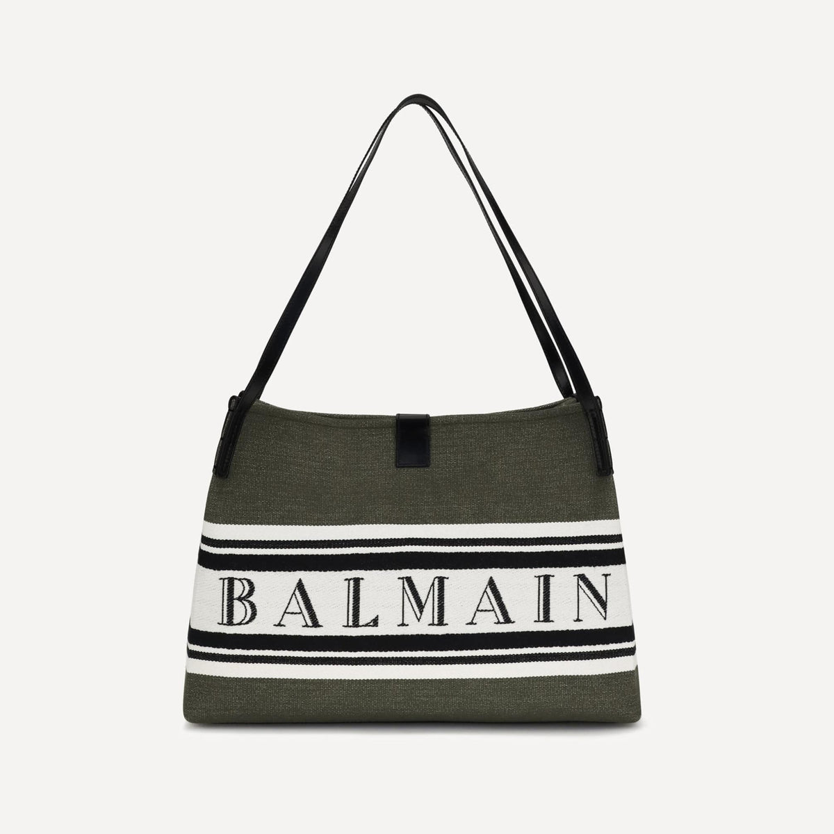Balmain Medium Canvas And Leather Release Tote | Sendegaro GR