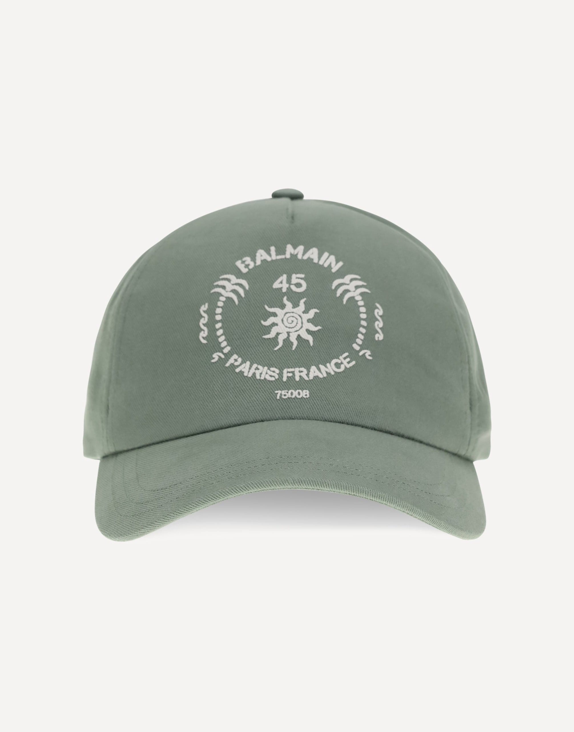 Balmain Logo Print Cap