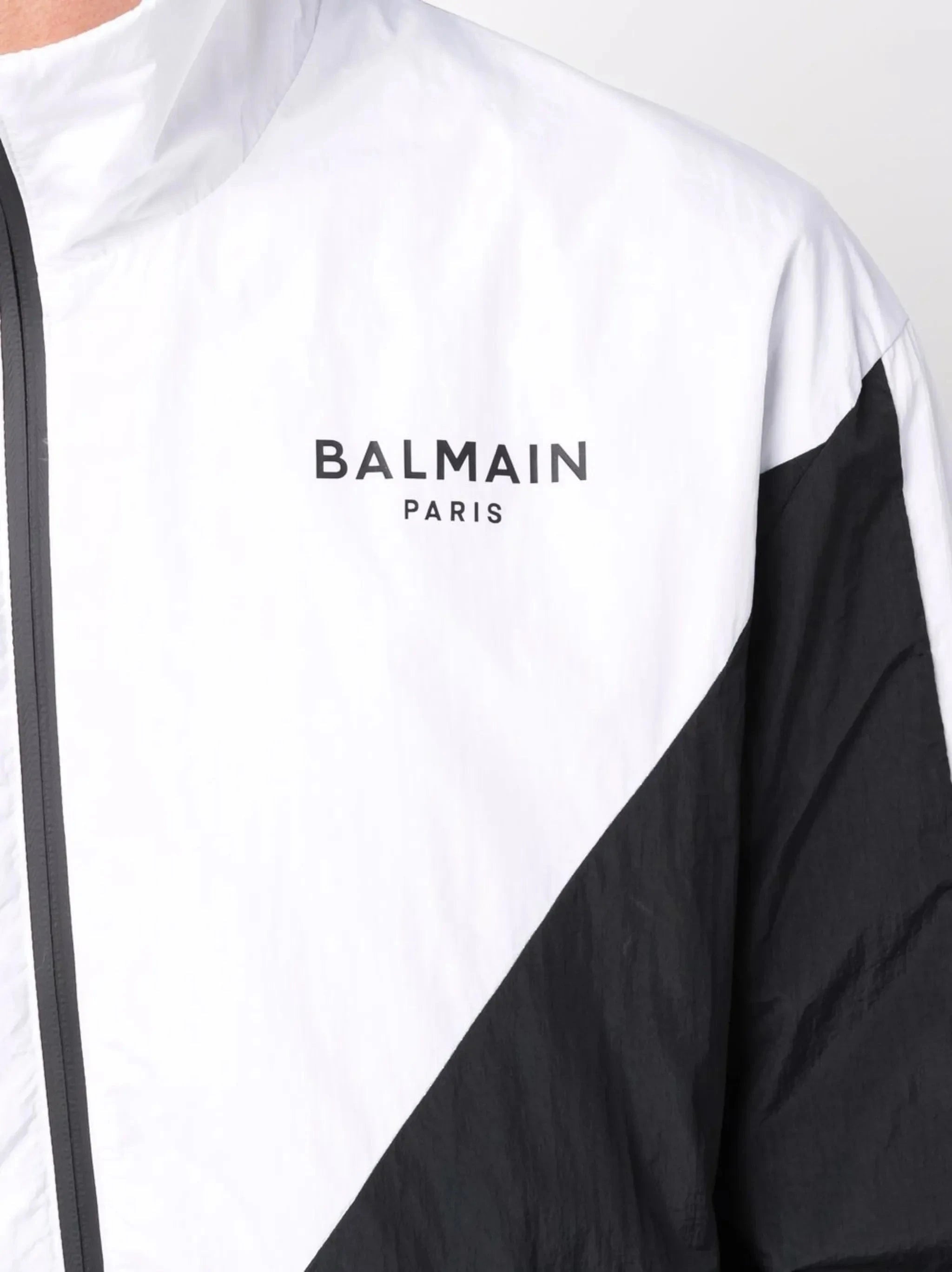 Balmain Logo-Print Multi-Cut Track Jacket