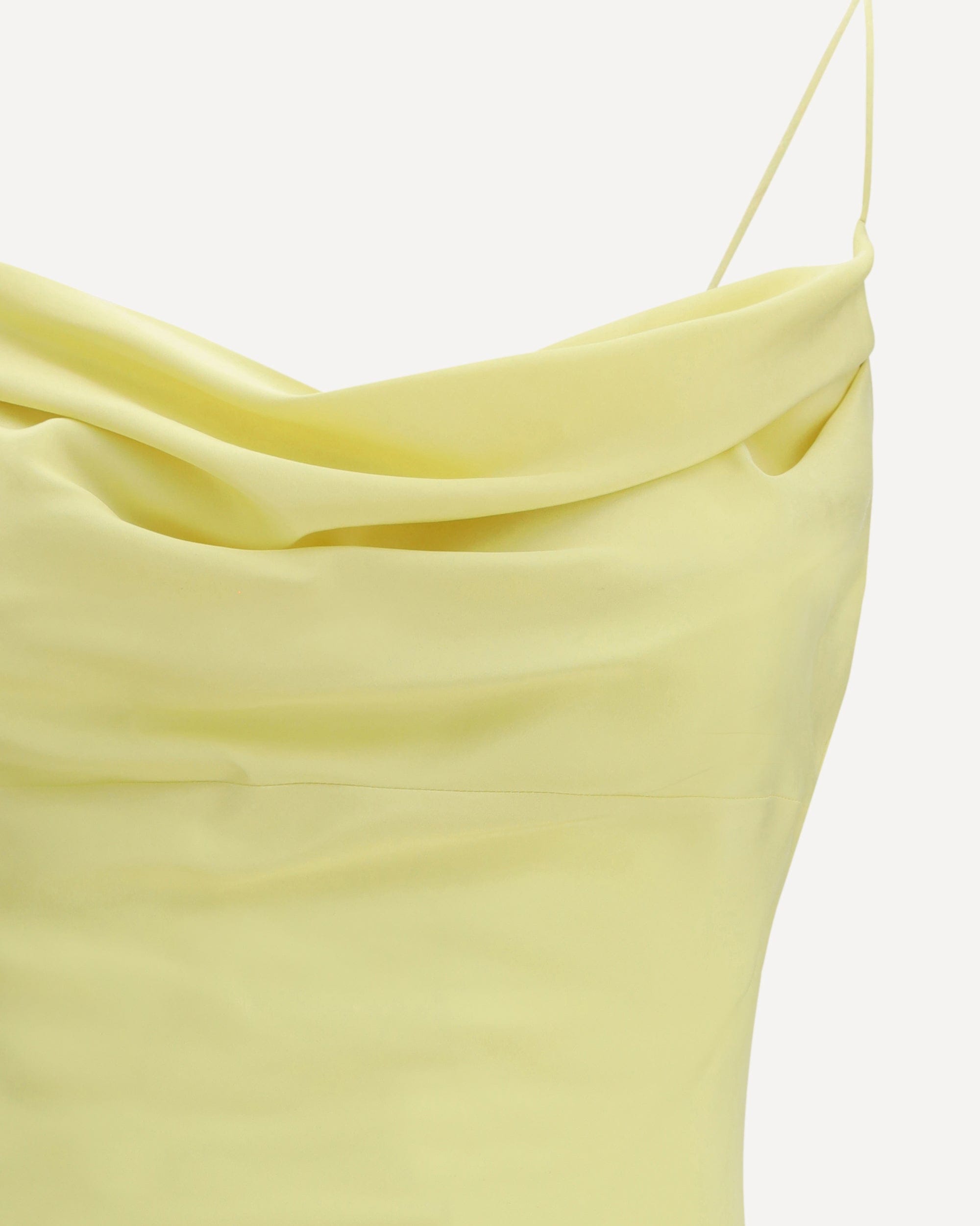 Balmain Long Silk Satin Strapped Dress