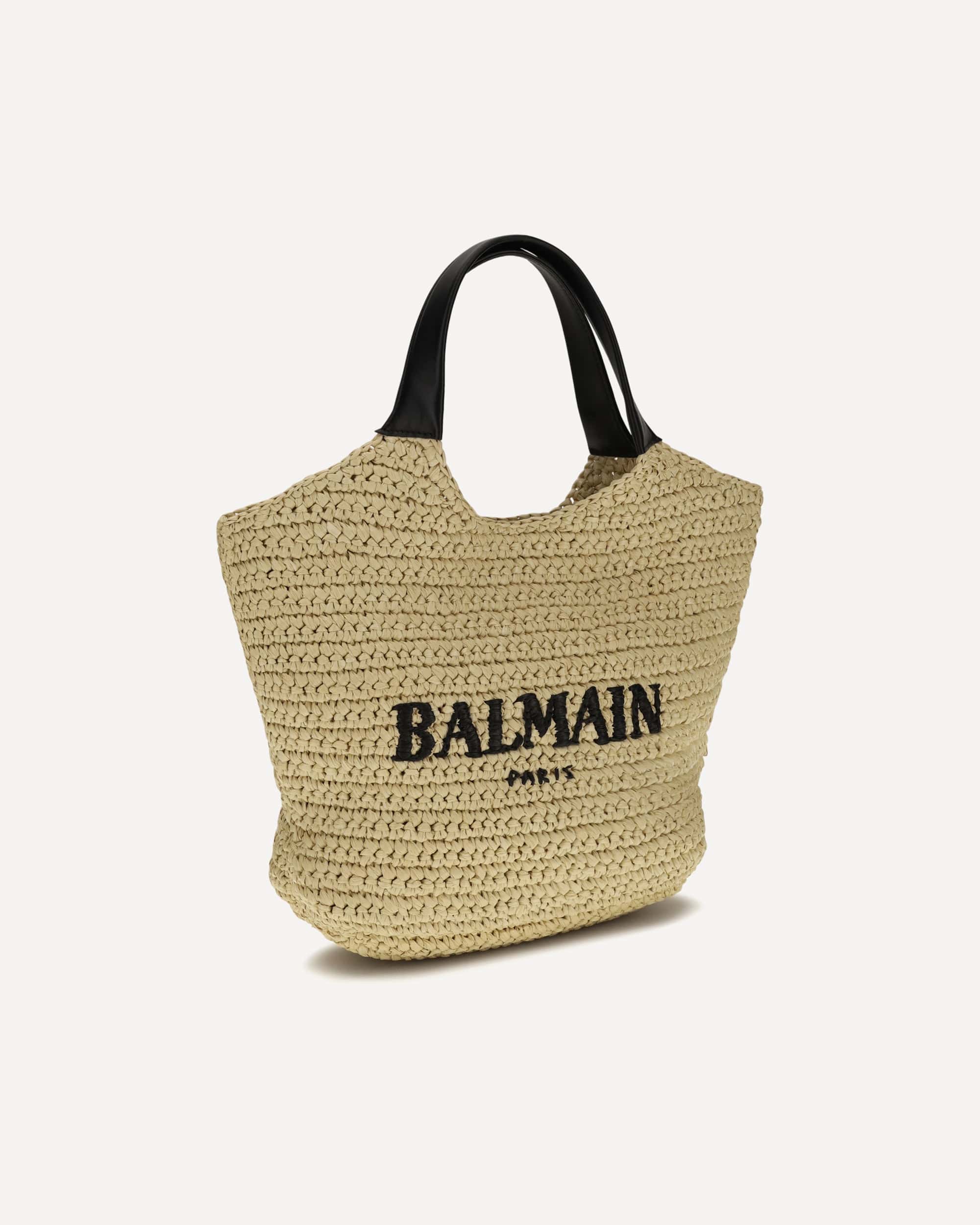 Balmain Balmain Mini Crochet Tote Bag