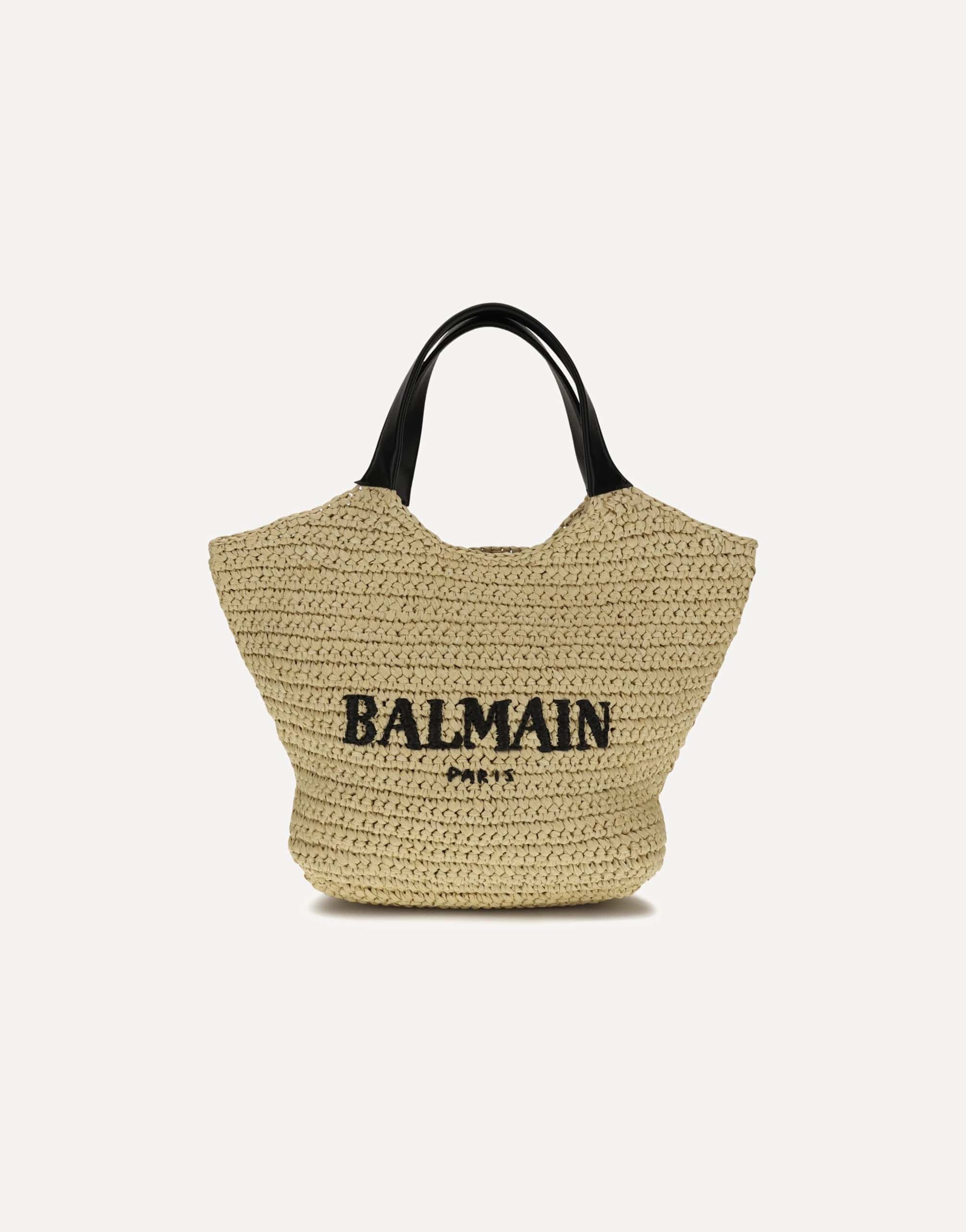 Balmain Balmain Mini Crochet Tote Bag