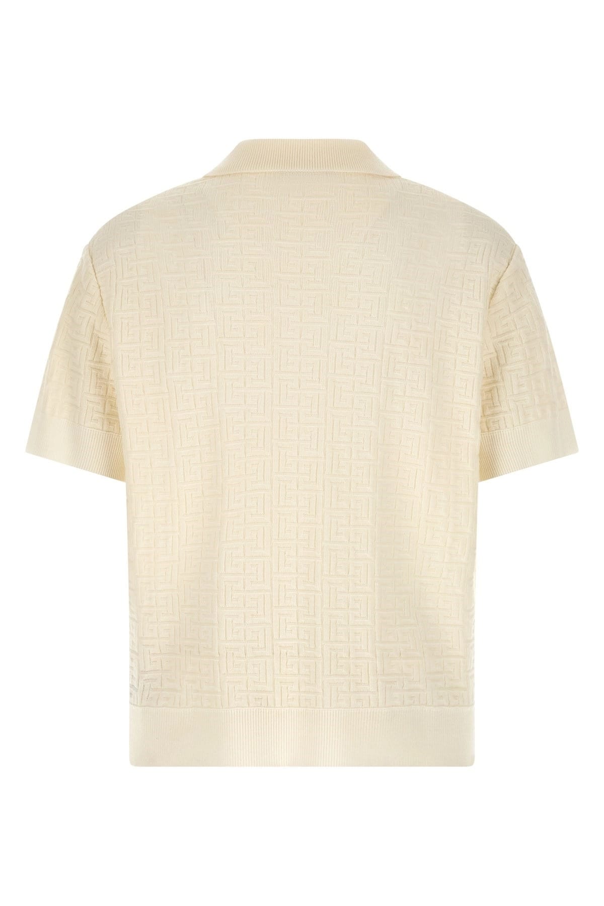 Balmain Balmain Monogram Jacquard Polo Shirt