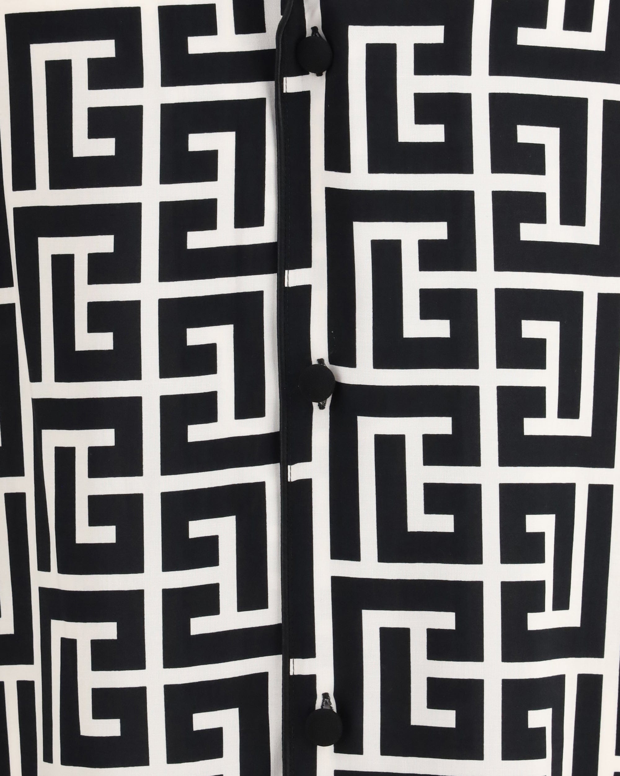 Balmain Monogram-Print Pajama Shirt
