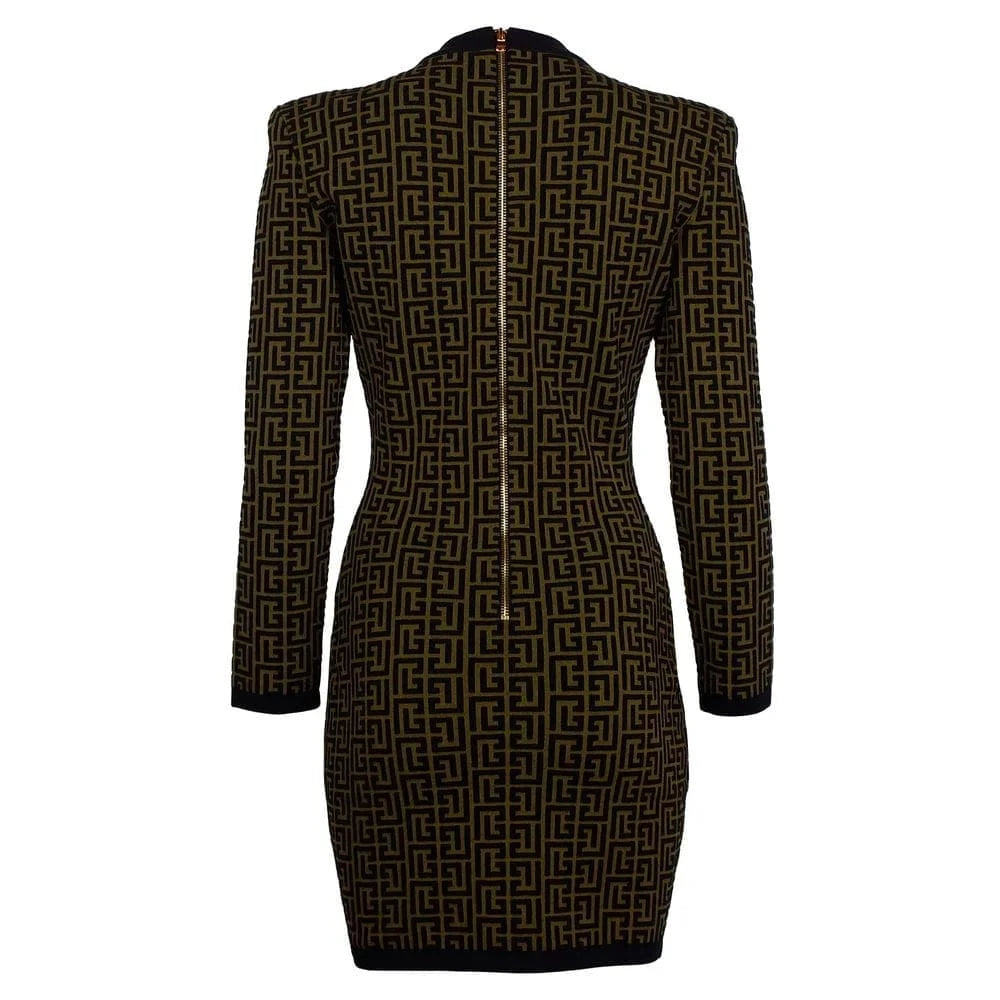 Balmain Monogram Sheath Dress