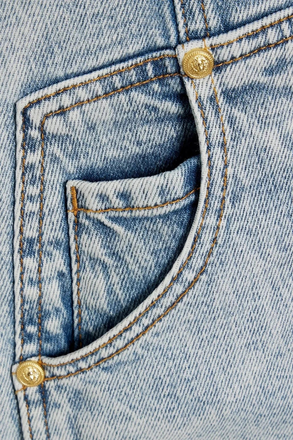 Balmain Panelled Denim Mini Dress