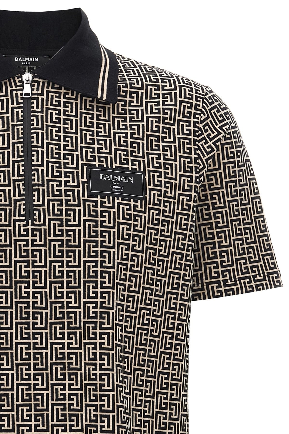 Camisa polo Balmain Pb jacquard de manga curta