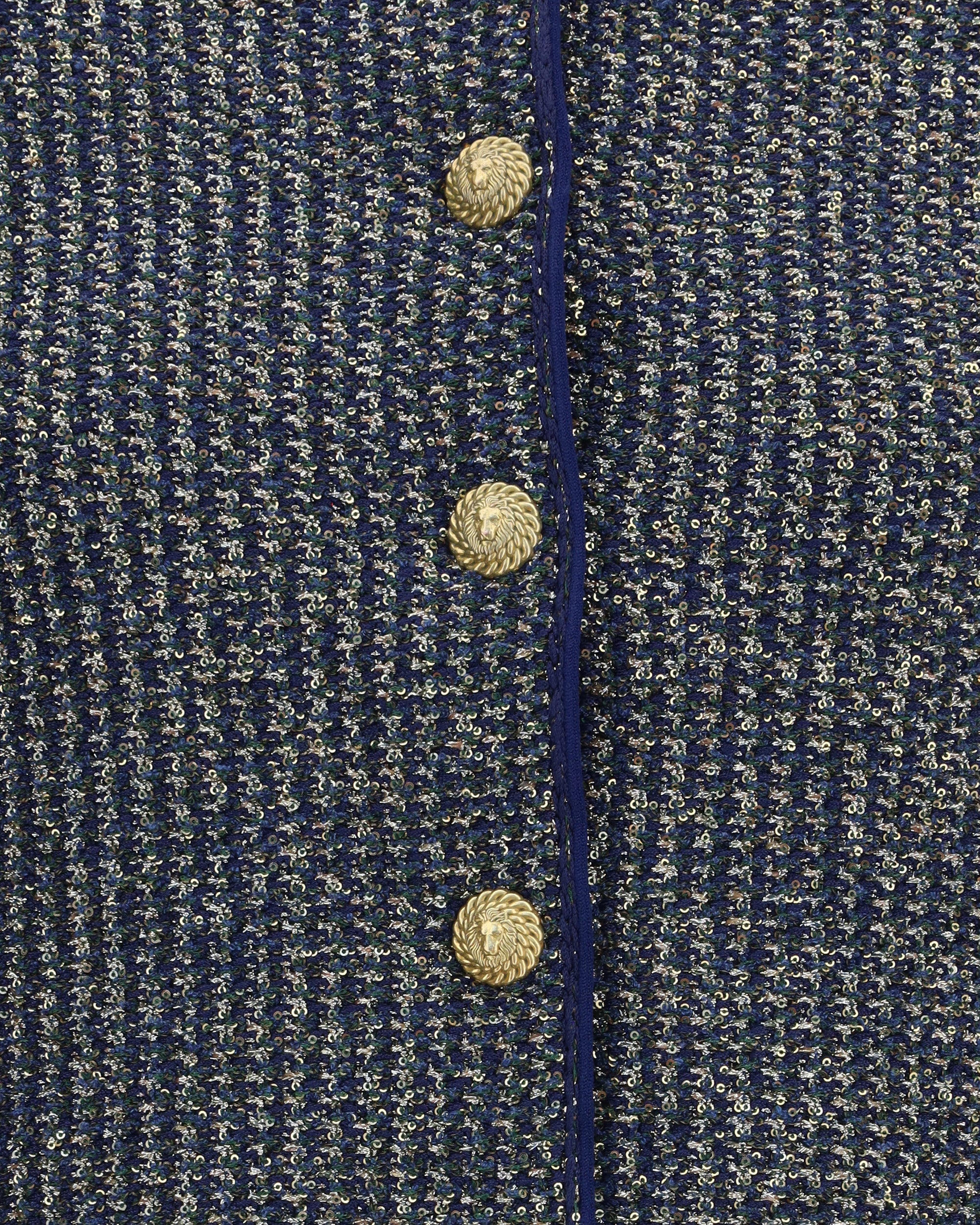 Cardigan trapuntato con paillettes Balmain