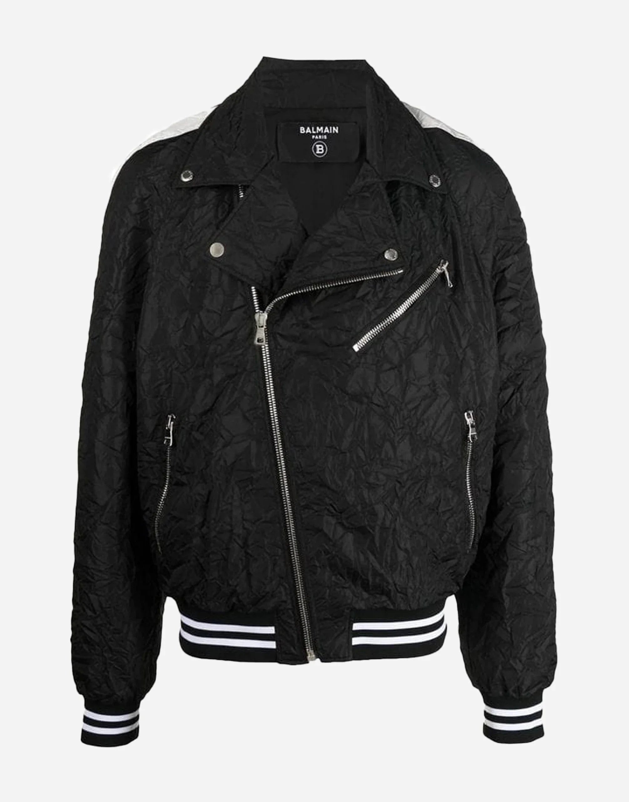 Balmain Ribbed Casual Bomber Jacket