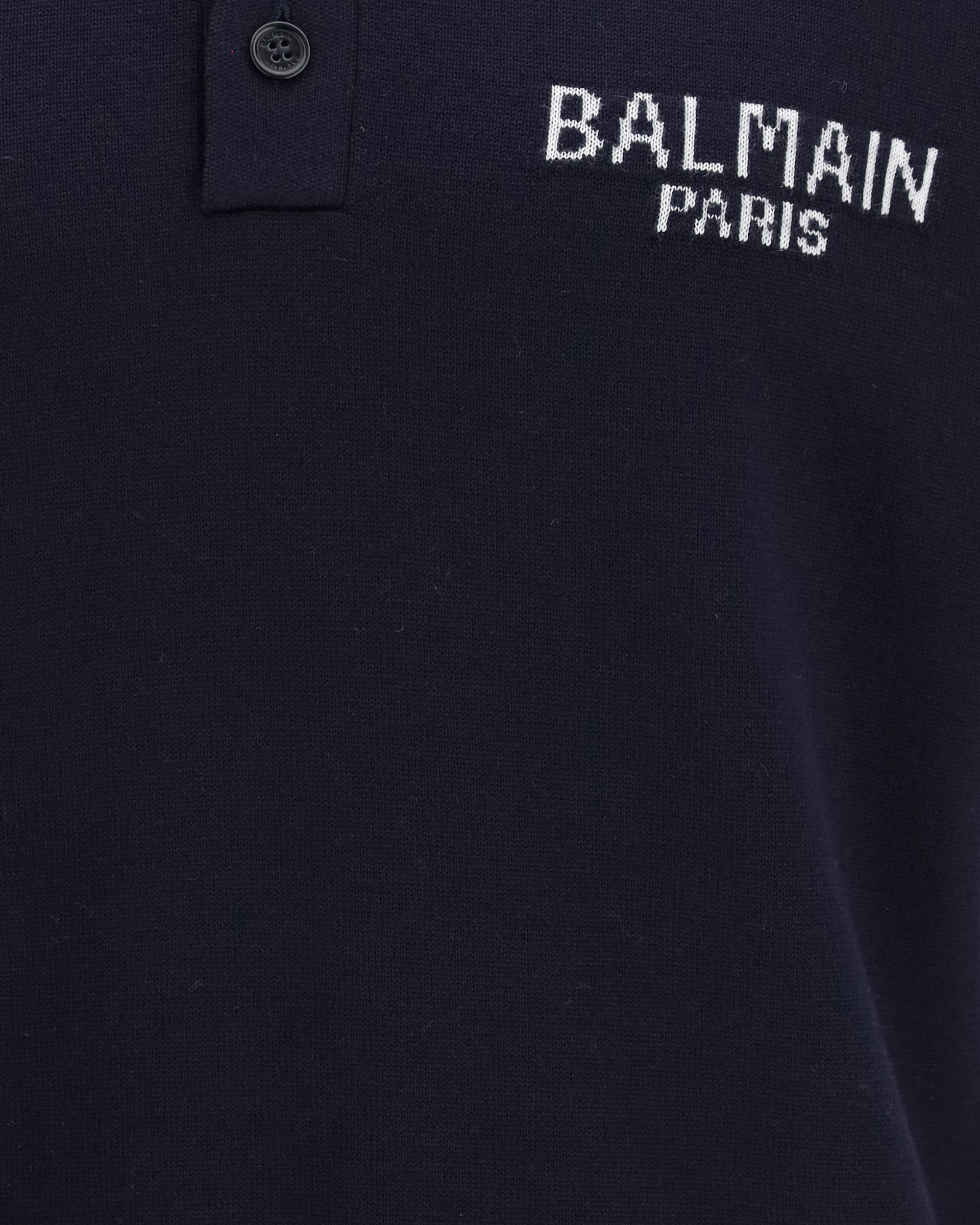 Balmain Balmain Short-Sleeve Wool Polo Shirt