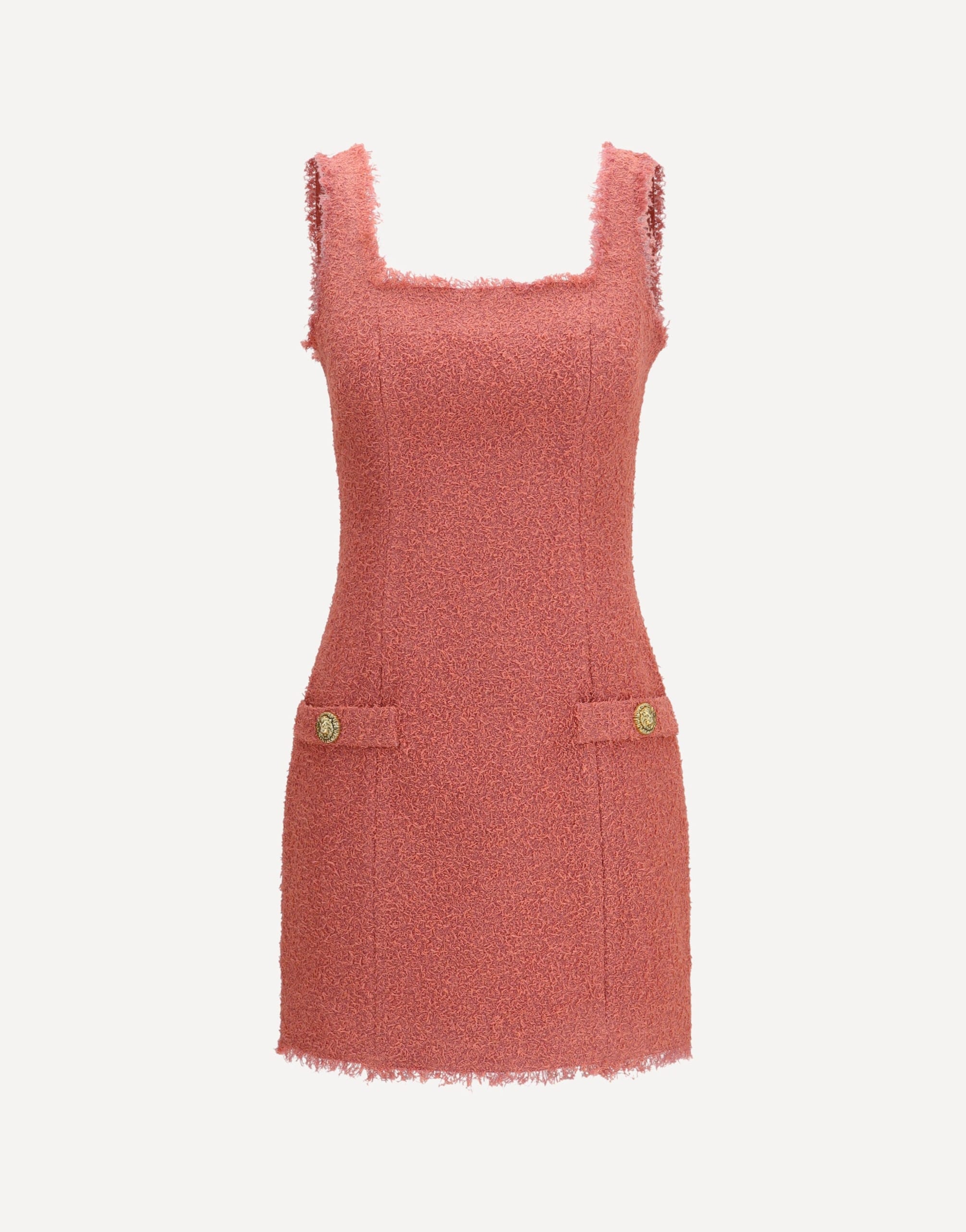 Balmain Balmain Short Tweed Dress With Two Pockets