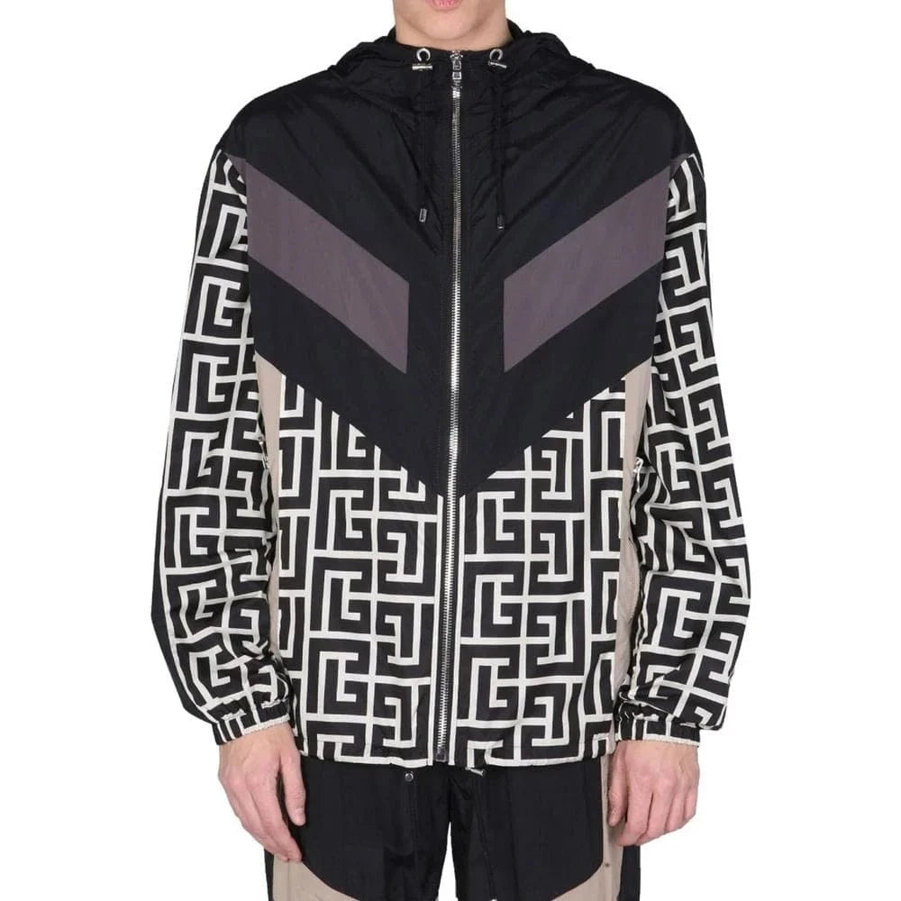 Balmain Signature Geometric-Print Jacket