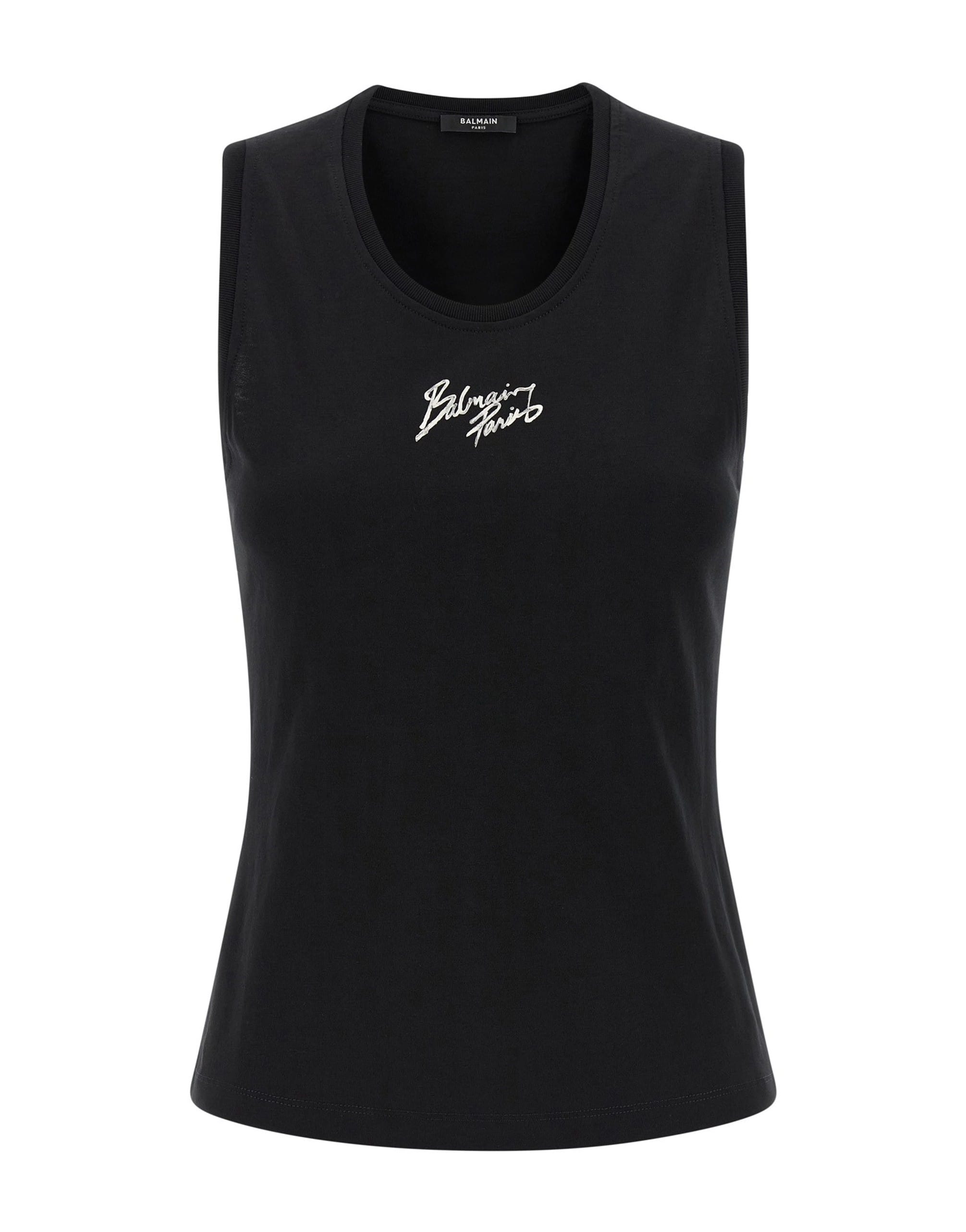 BALMAIN Paris ノースリーブトップス Balmain ノースリーブ プリントトップ | Sendegaro JP