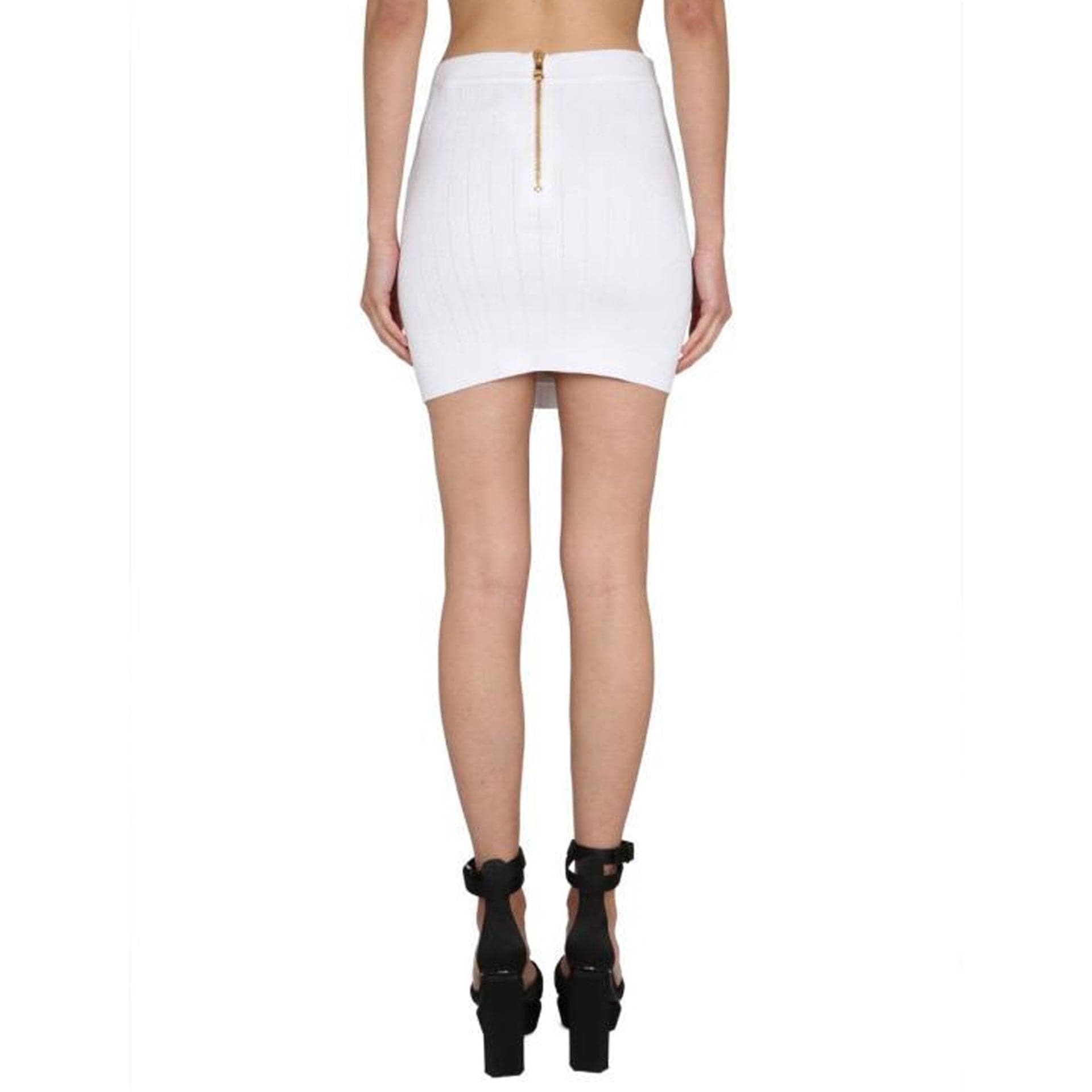 Balmain Stretch Mini Skirt With Buttons