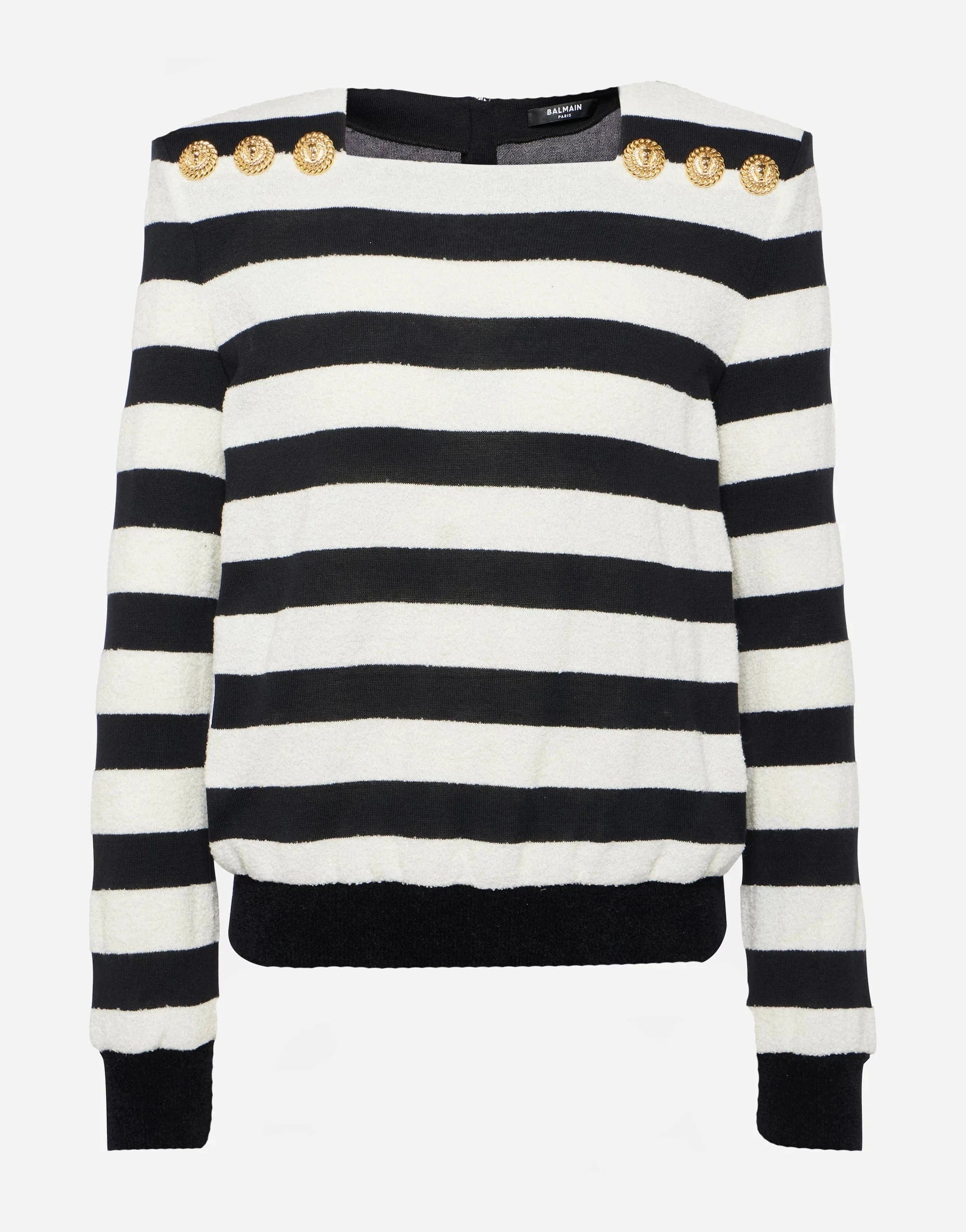 Balmain Striped Jersey Top