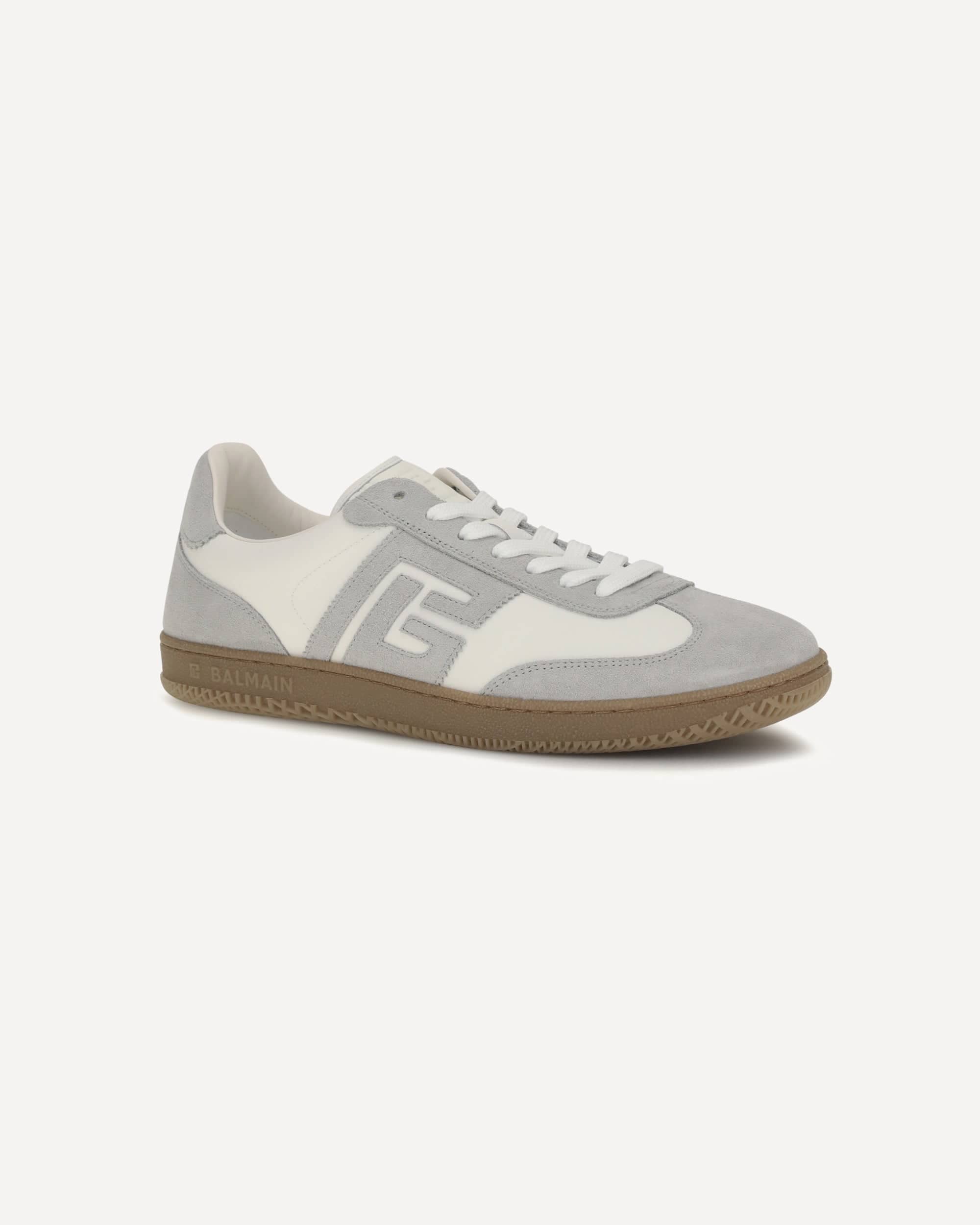 Balmain Swan Sneakers In Suede And Smooth Leather - alternate view