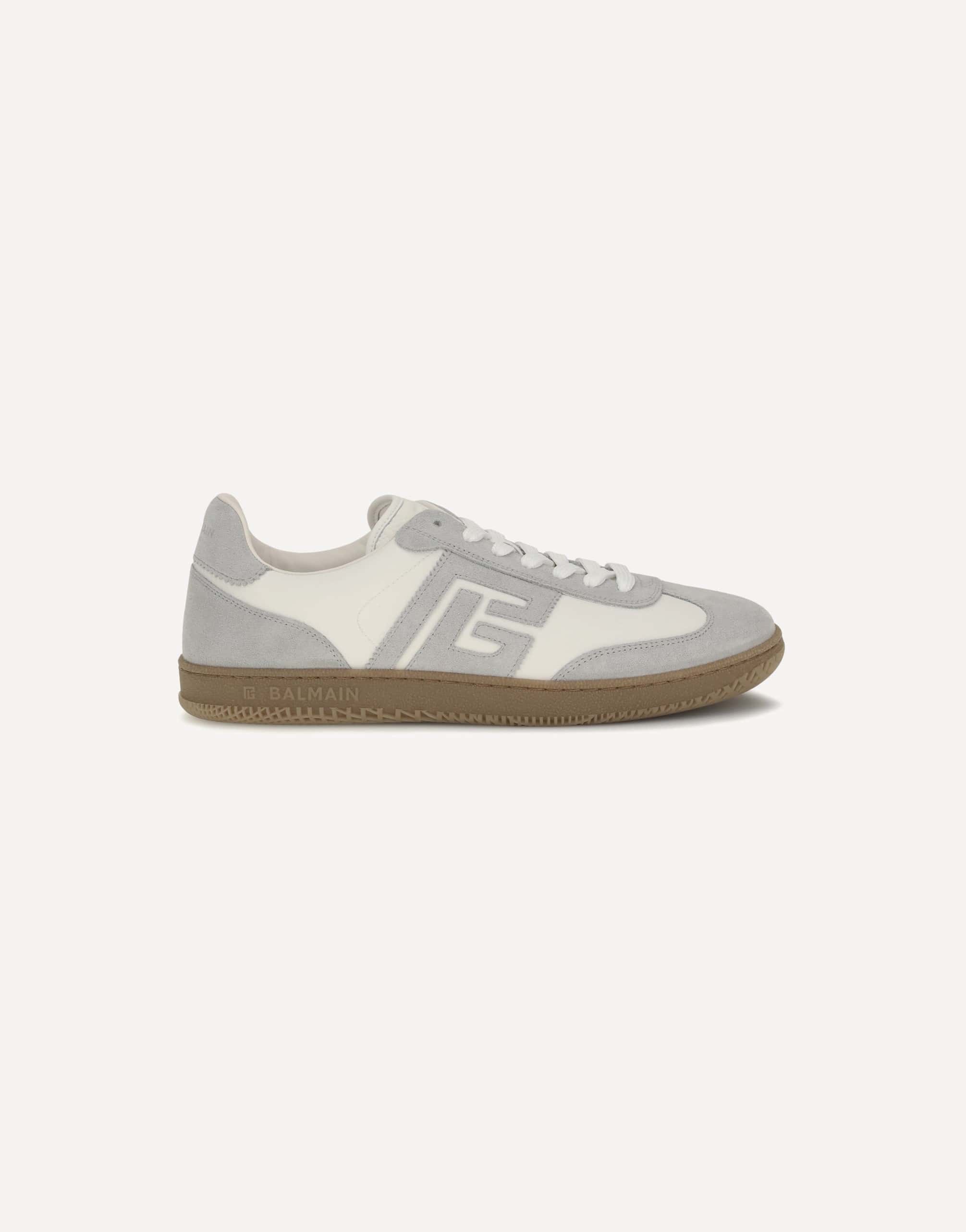 Balmain Balmain Swan Sneakers In Suede And Smooth Leather