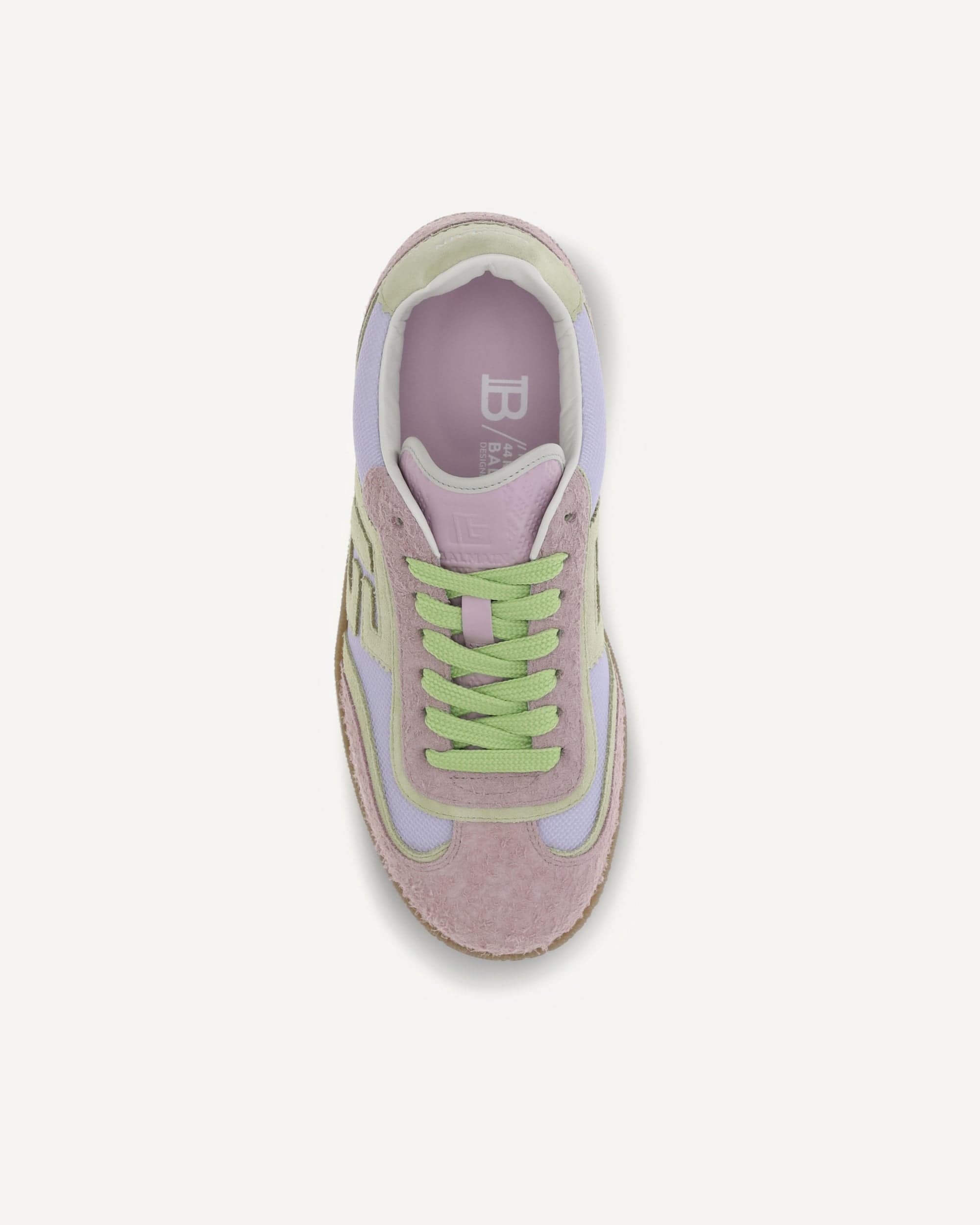 Balmain Balmain Swan Suede & Mesh Sneakers