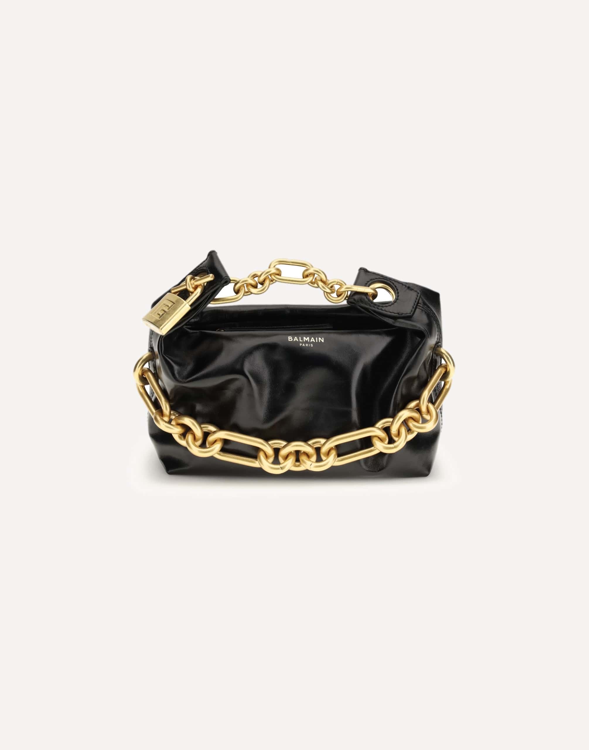 Balmain Sync Mini Leather Shoulder Bag