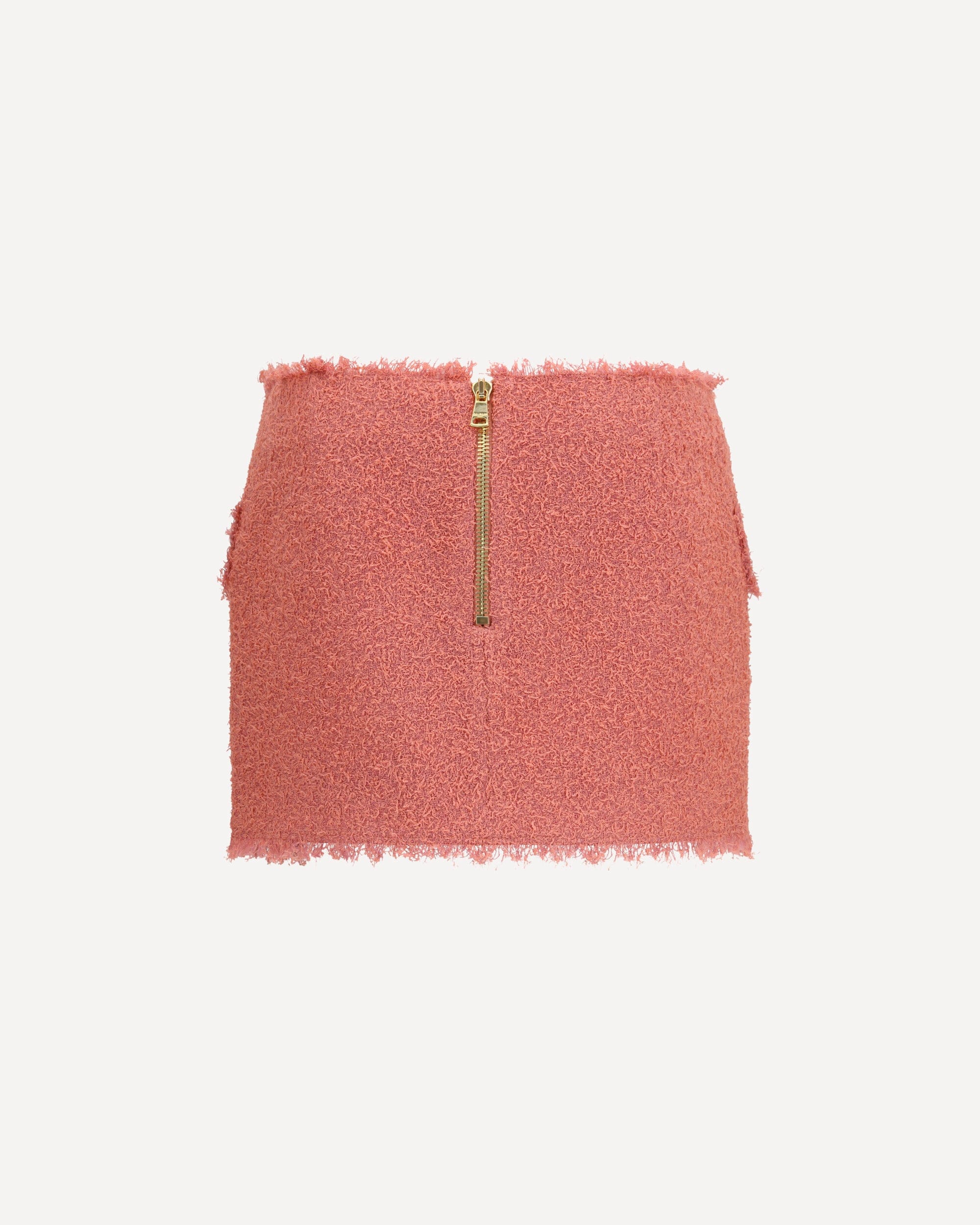 Balmain Tweed Mini Skirt With Logo Buttons - alternate view