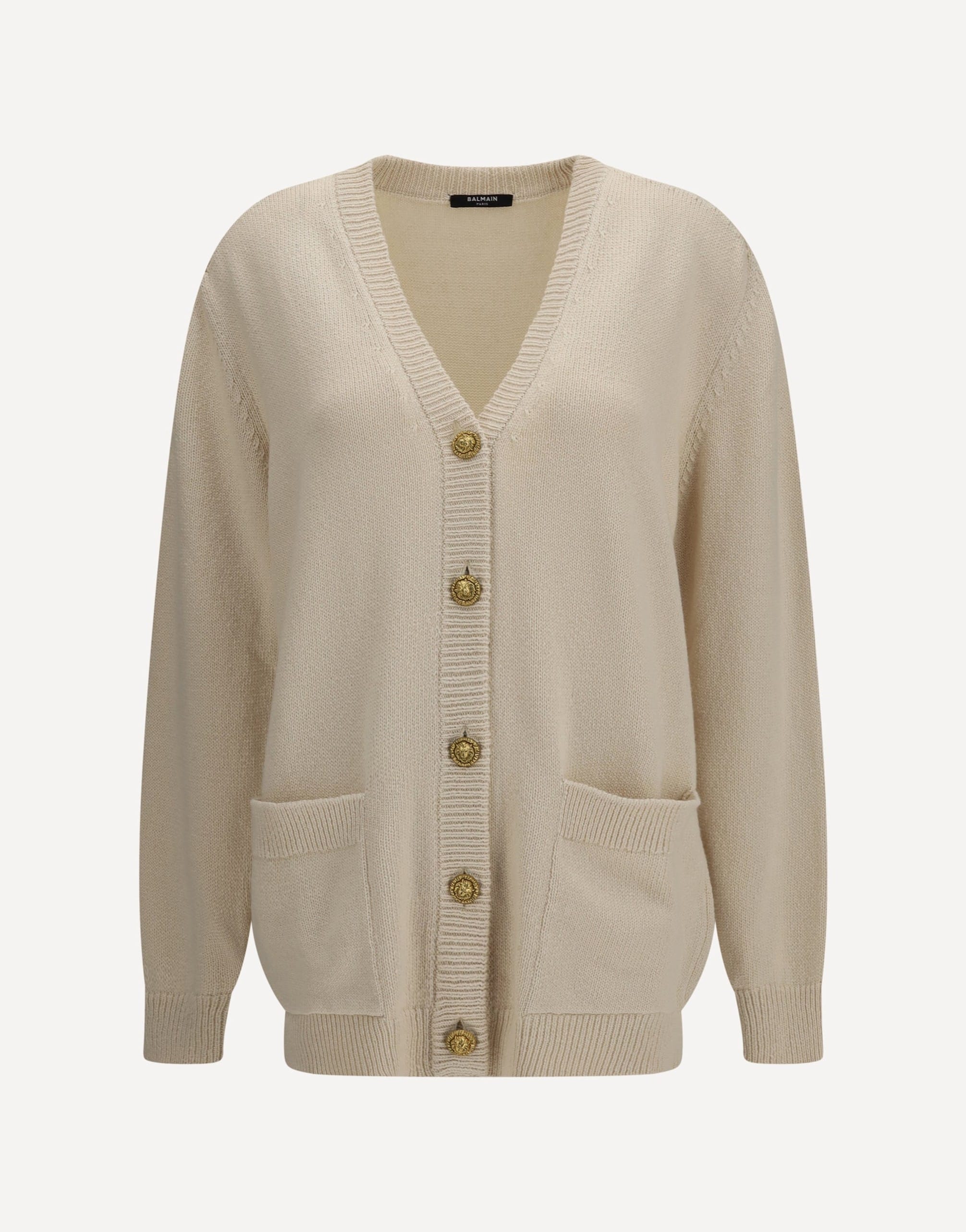 Balmain V-Neck Cardigan With Front Pockets