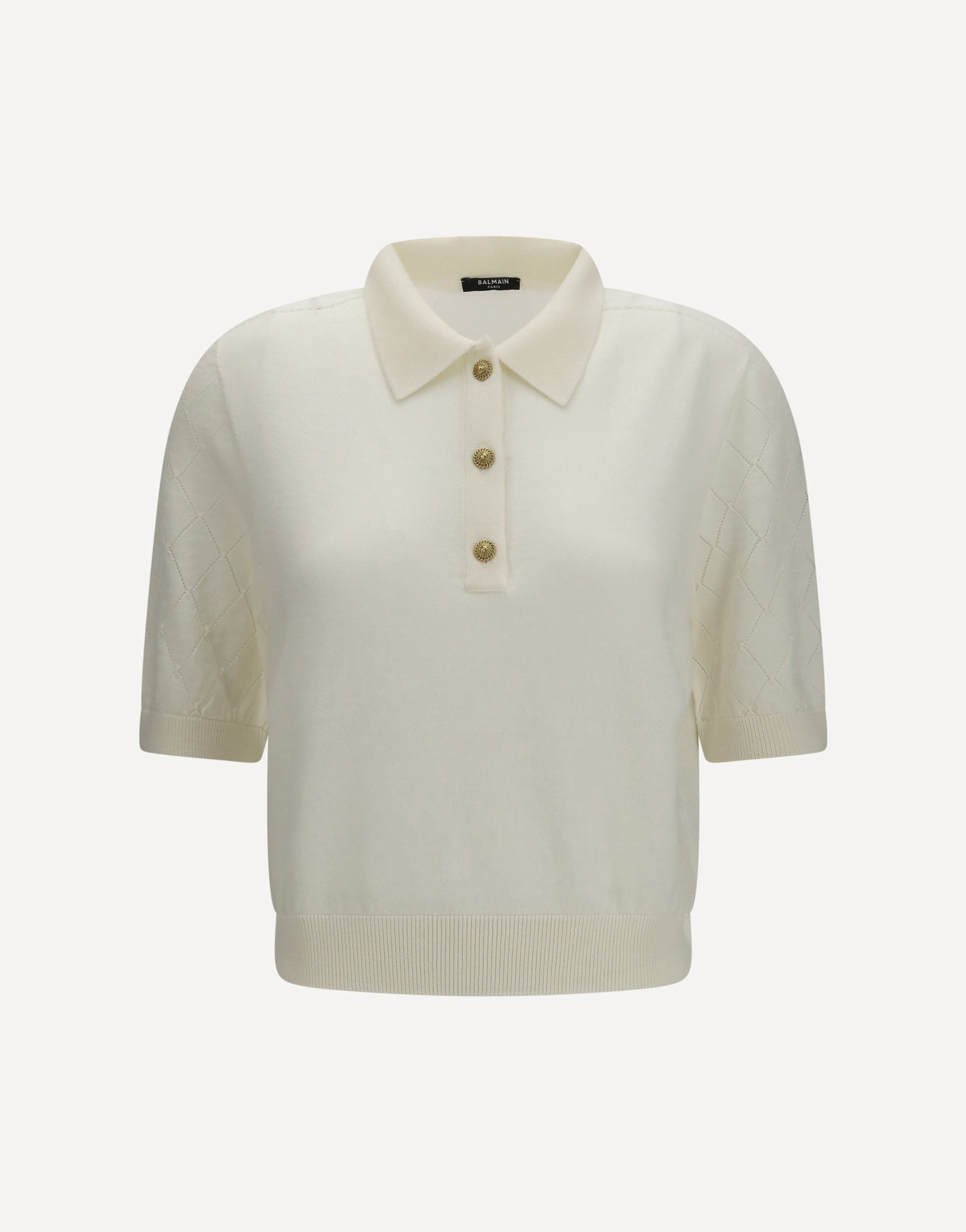 Balmain Balmain Wool Polo With Vintage Buttons