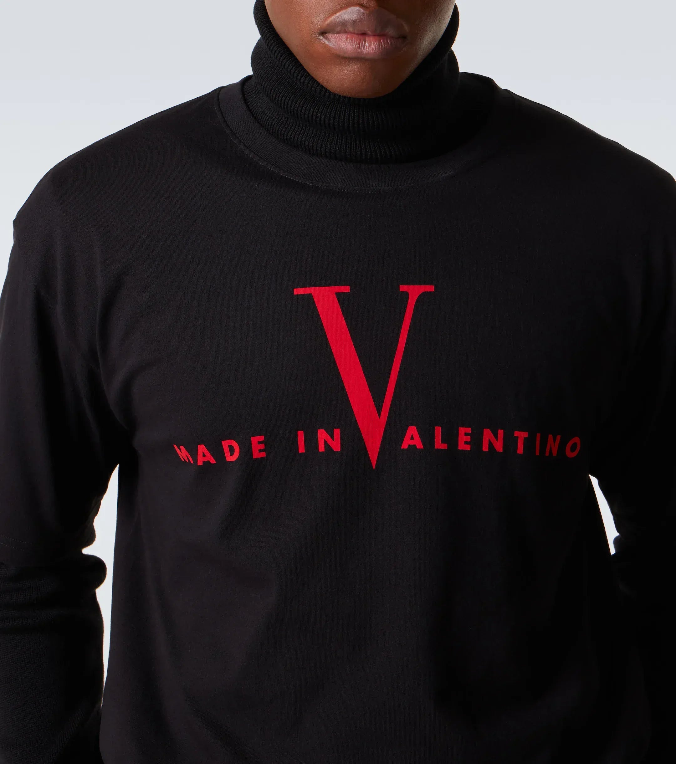 Valentino Black Cotton T-Shirt