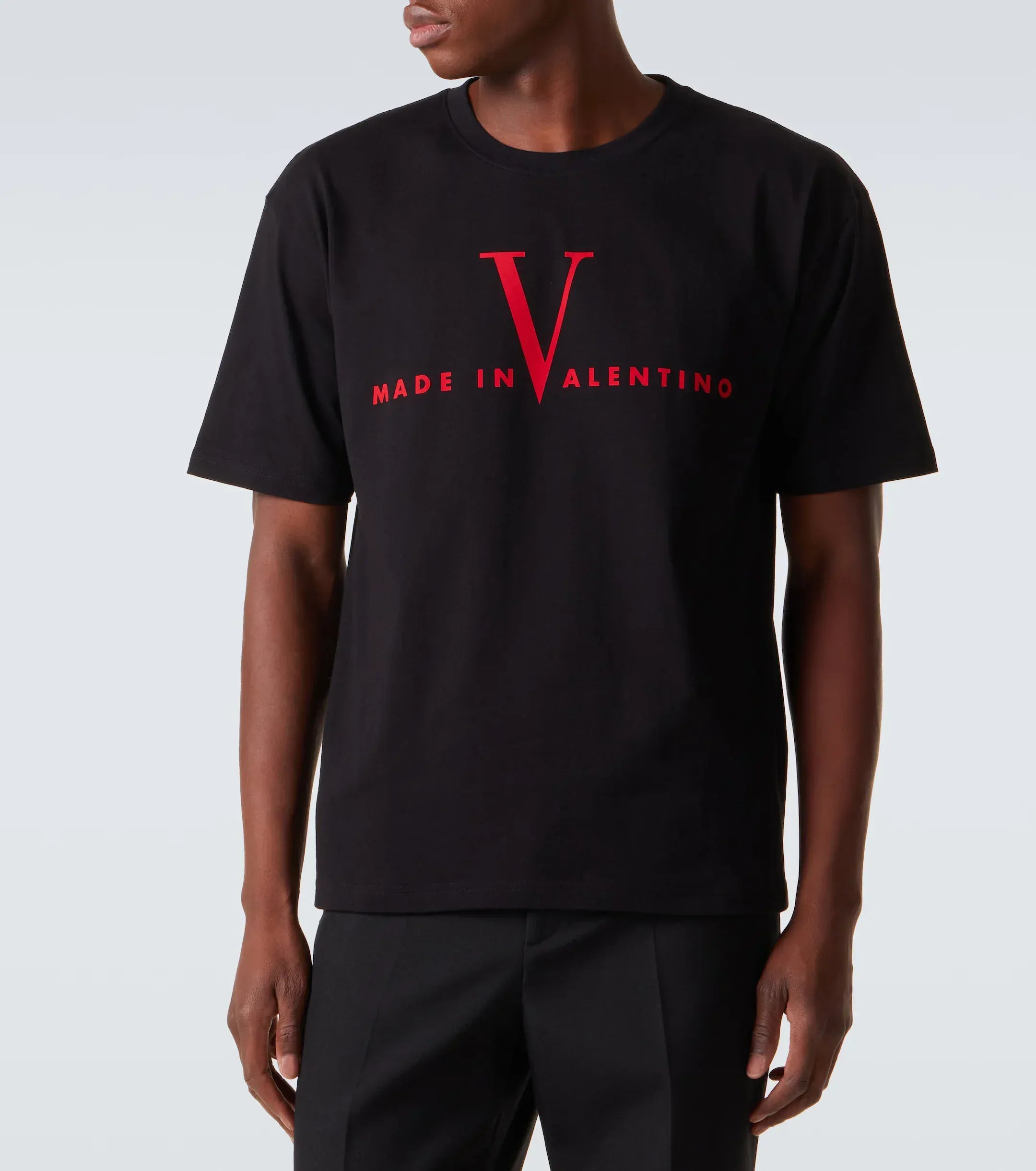 Valentino Black Cotton T-Shirt