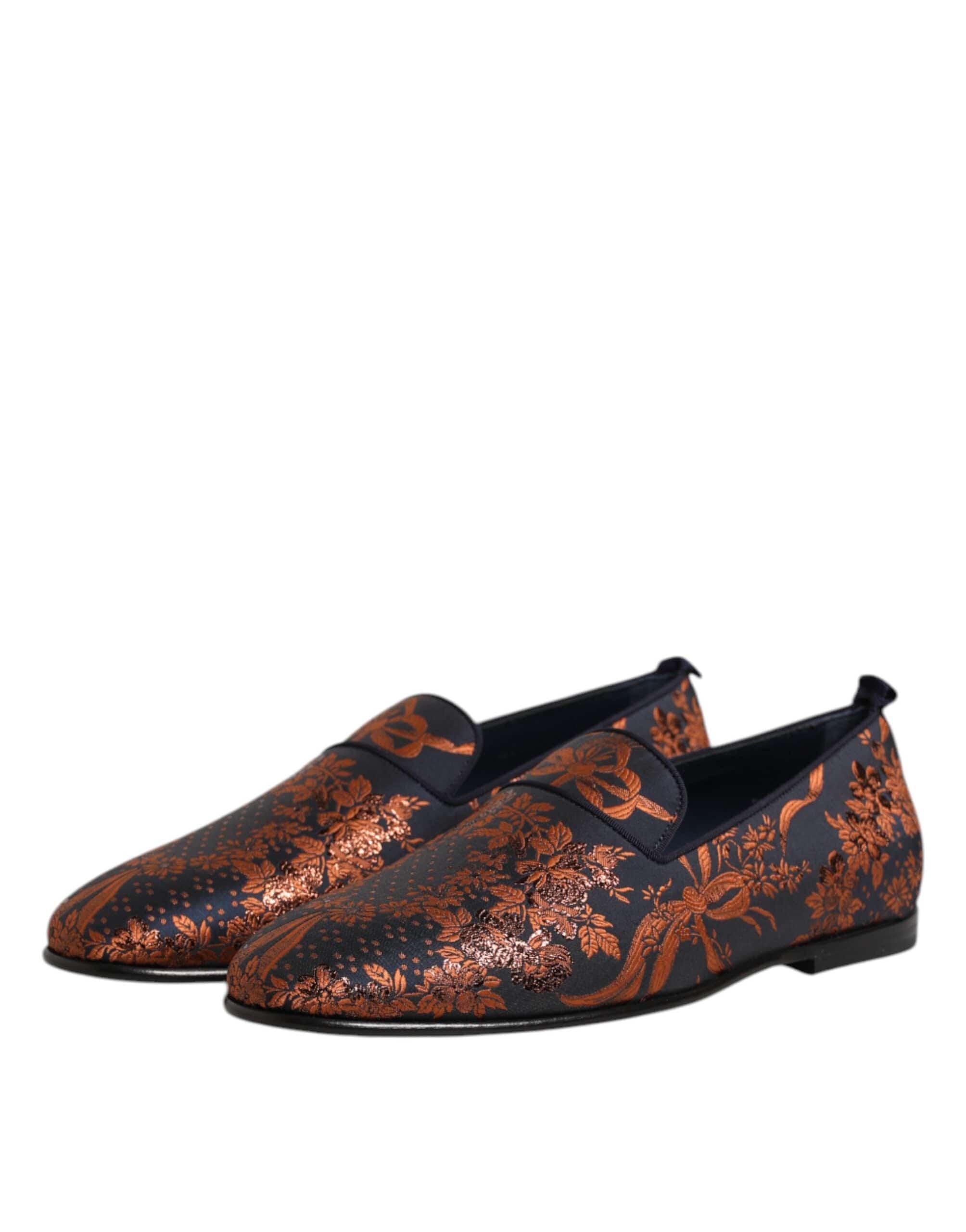 Dolce & Gabbana Black Jacquard Slip-On Loafers | Sendegaro US