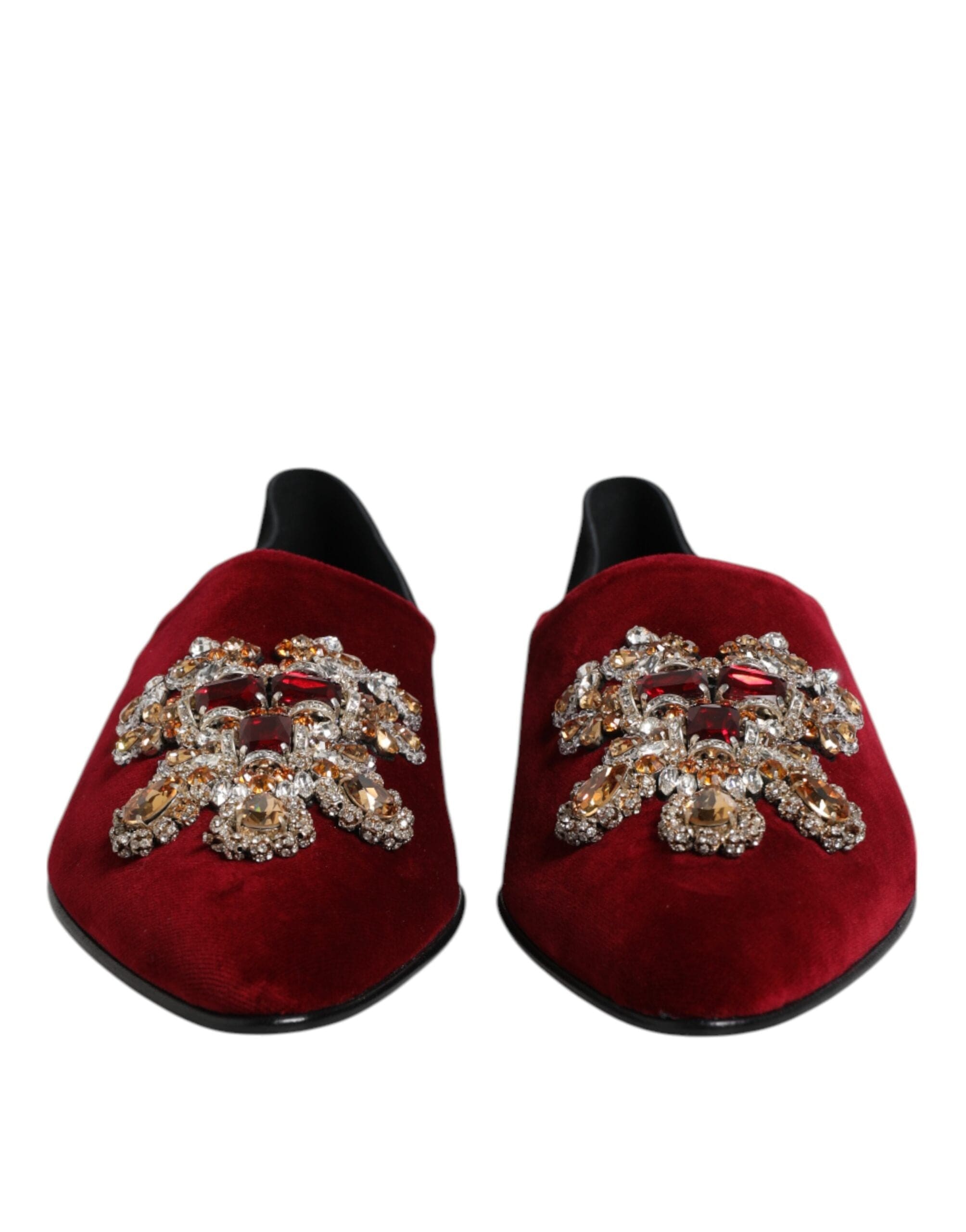 Dolce & Gabbana Rhinestone-Embellished Velvet Slippers