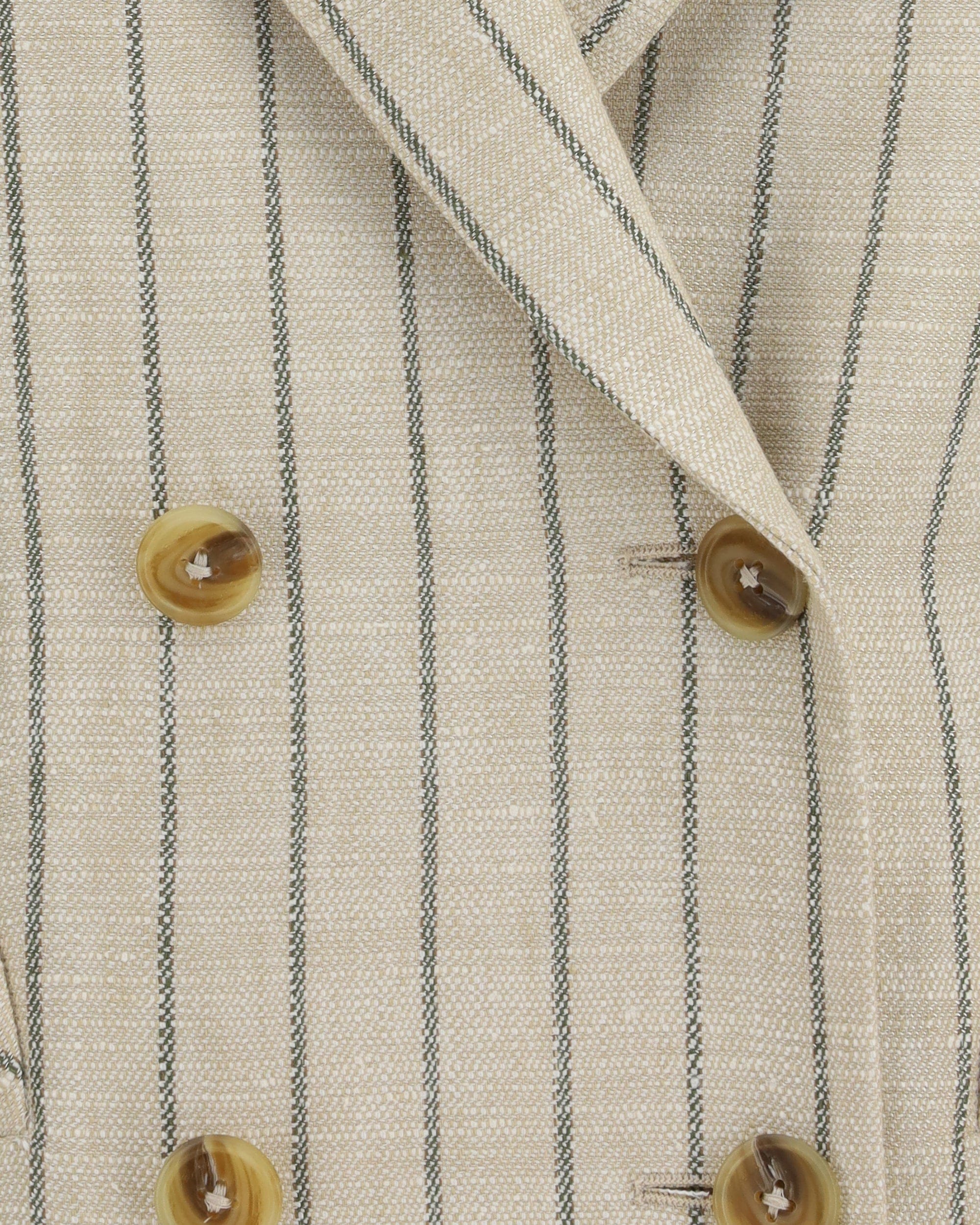 Blazé Milano Serene Tea Pinstripe Double-Breasted Blazer