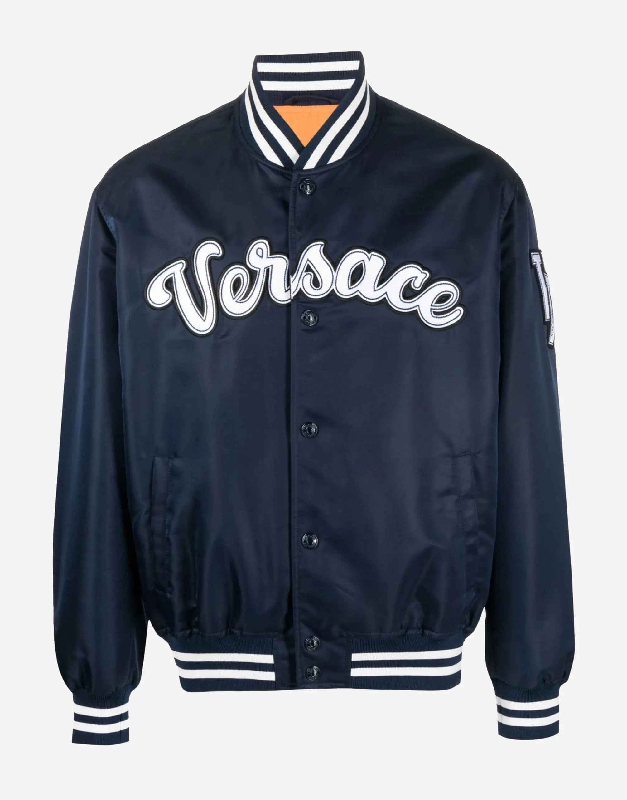 Versace Logo-Appliqué Bomber Jacket