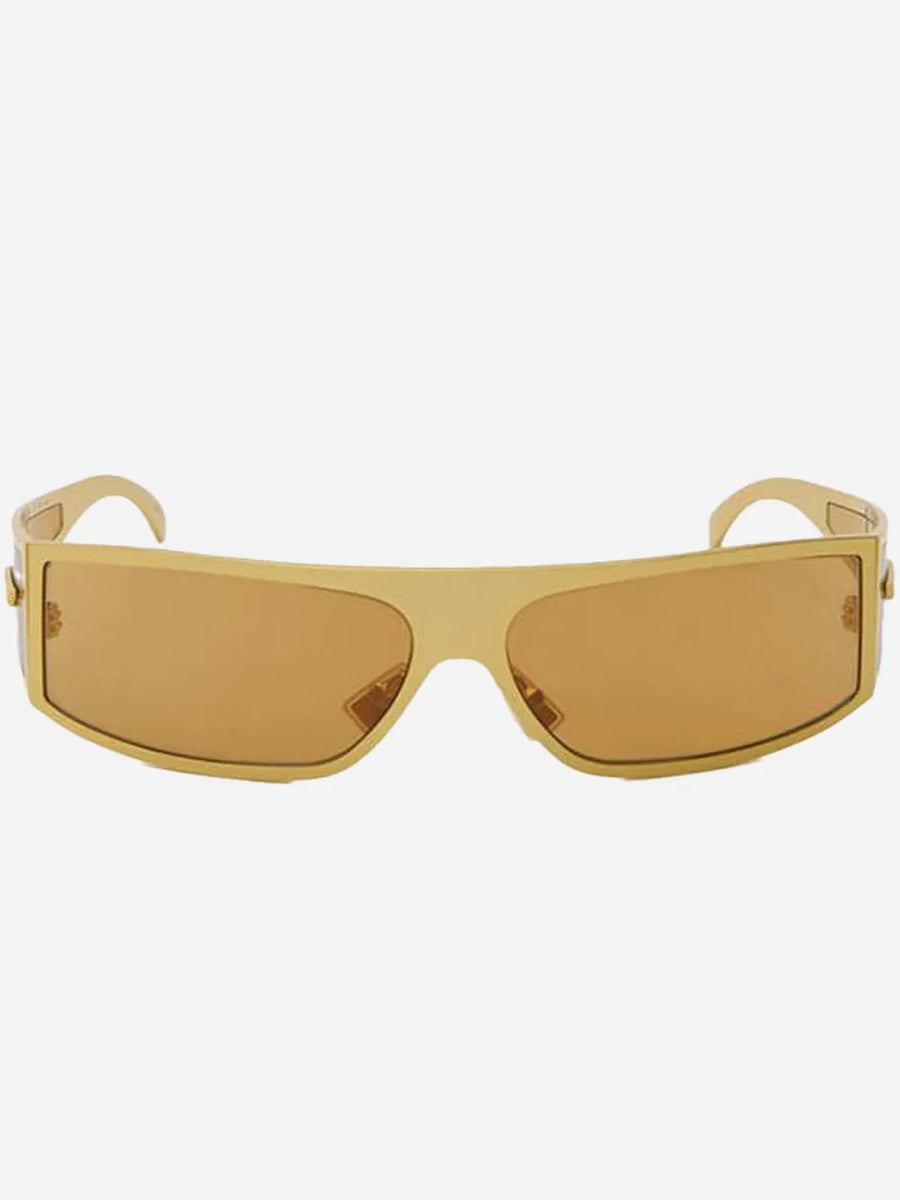 Bottega Veneta Óculos de sol de metal dourado Bottega Veneta