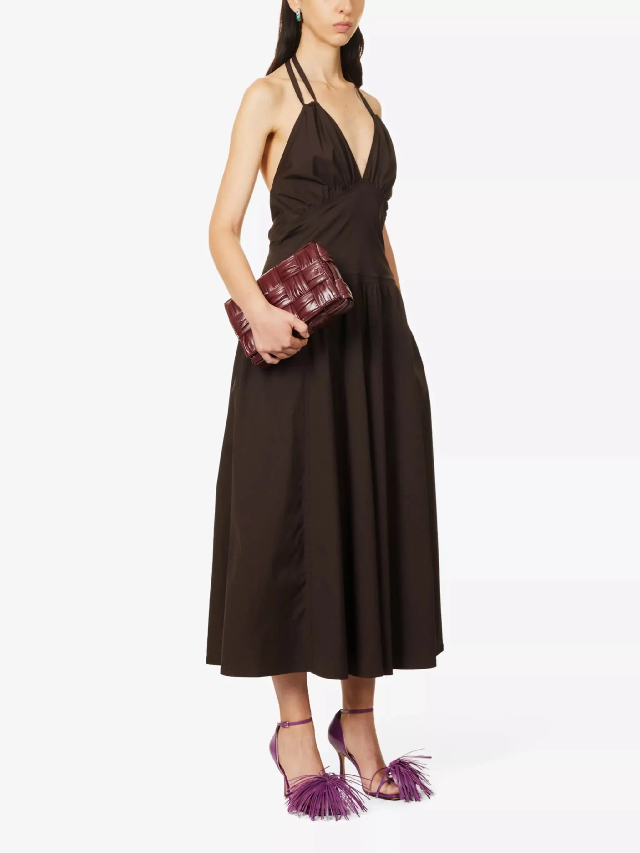 Bottega Veneta Halter-neck A-line Stretch-Cotton Dress | Sendegaro ZA