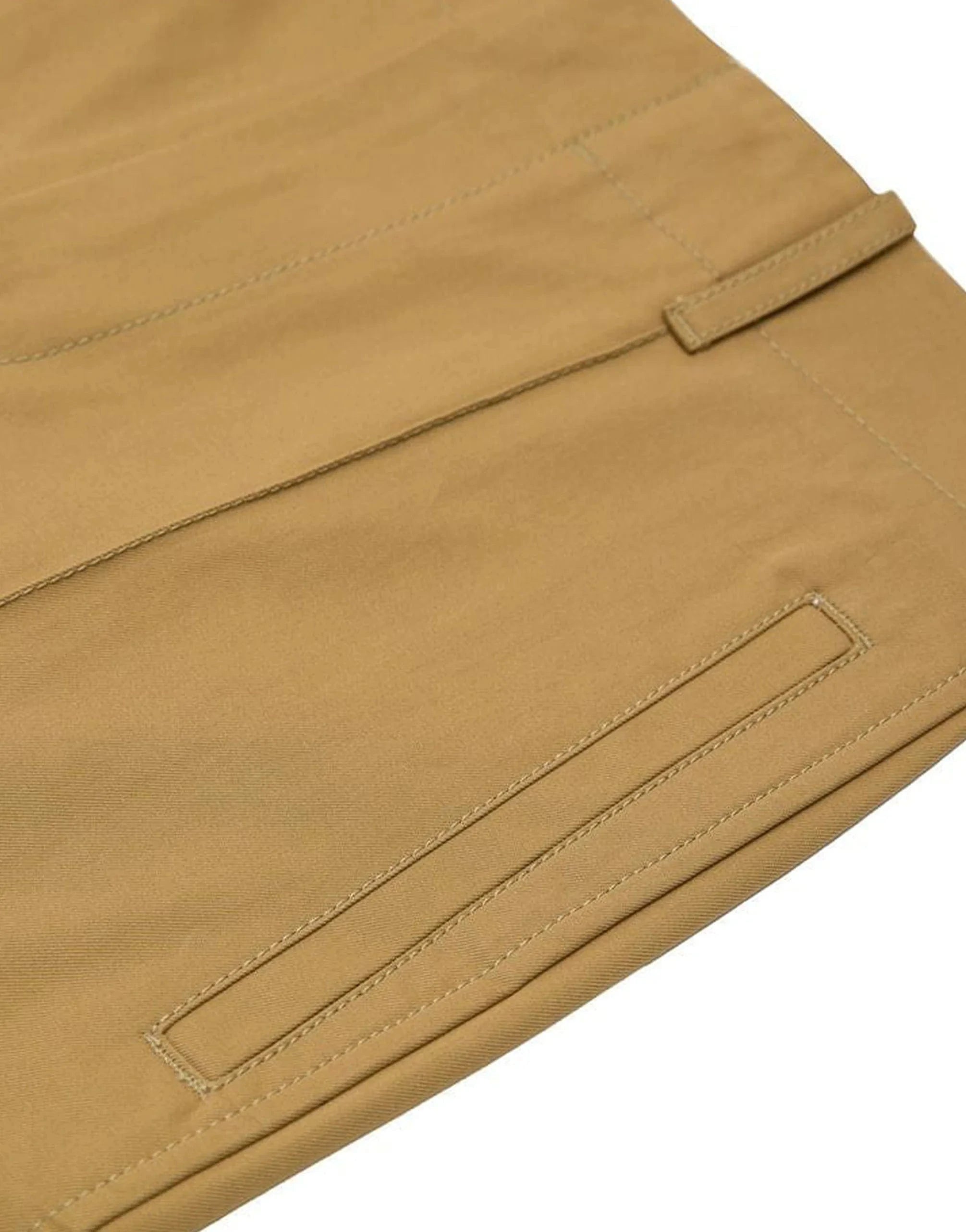 Pantalones de sarga de algodón de tiro alto - alternate view