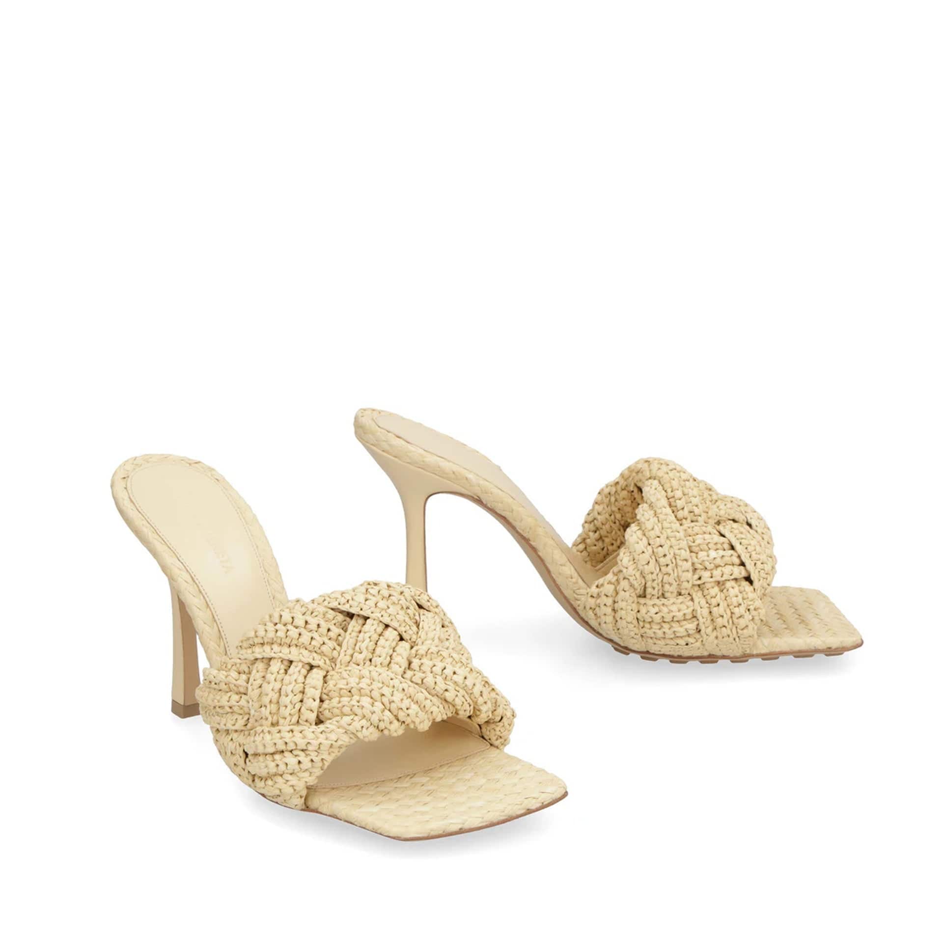 Bottega Veneta Lido Raffia Mules - alternate view