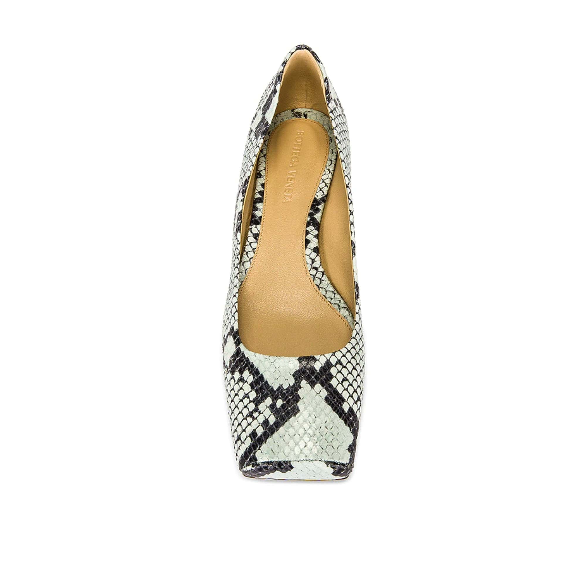 Bottega Veneta Python Effect Calf Leather Flats