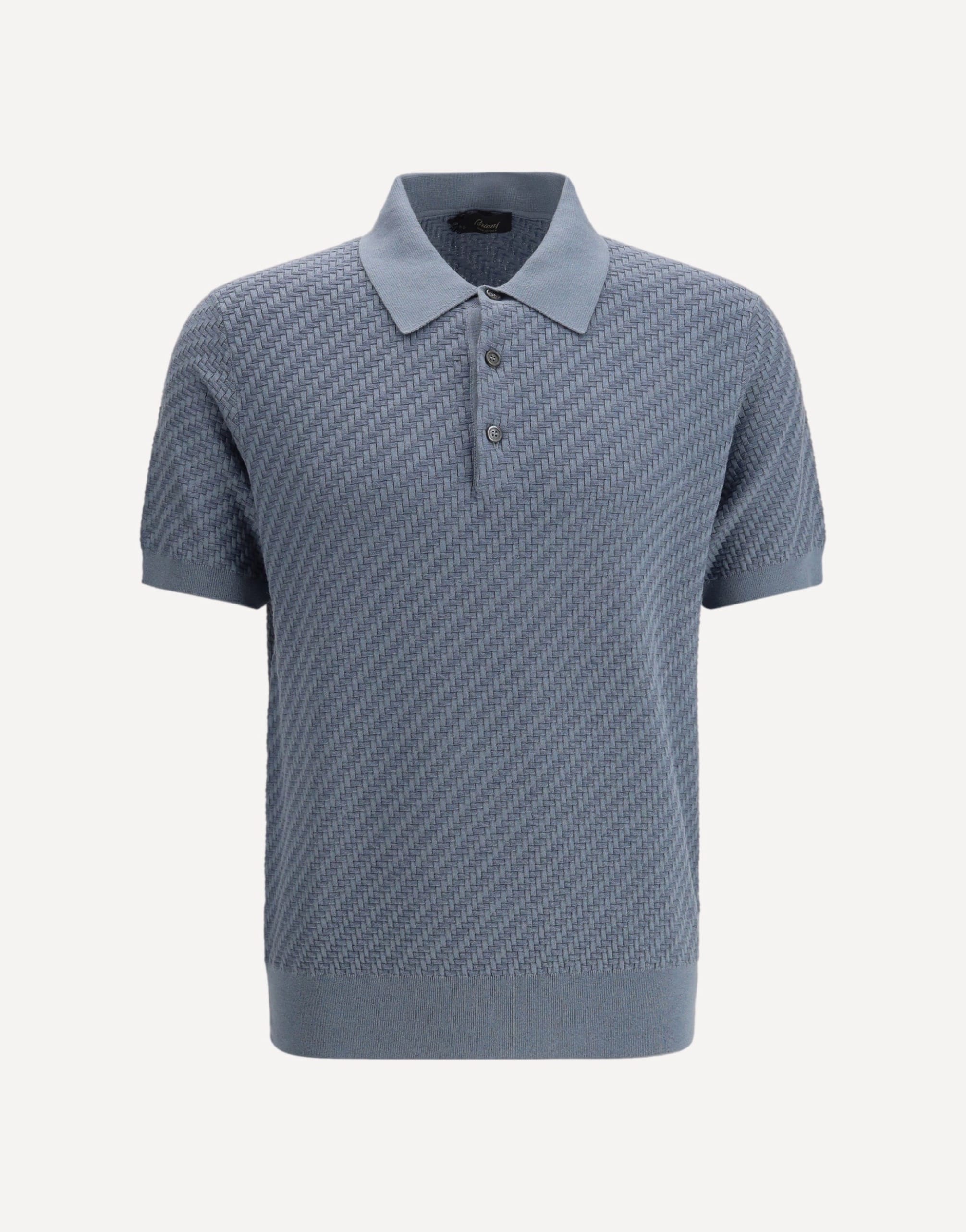 Brioni Polo Shirt With Woven Pattern