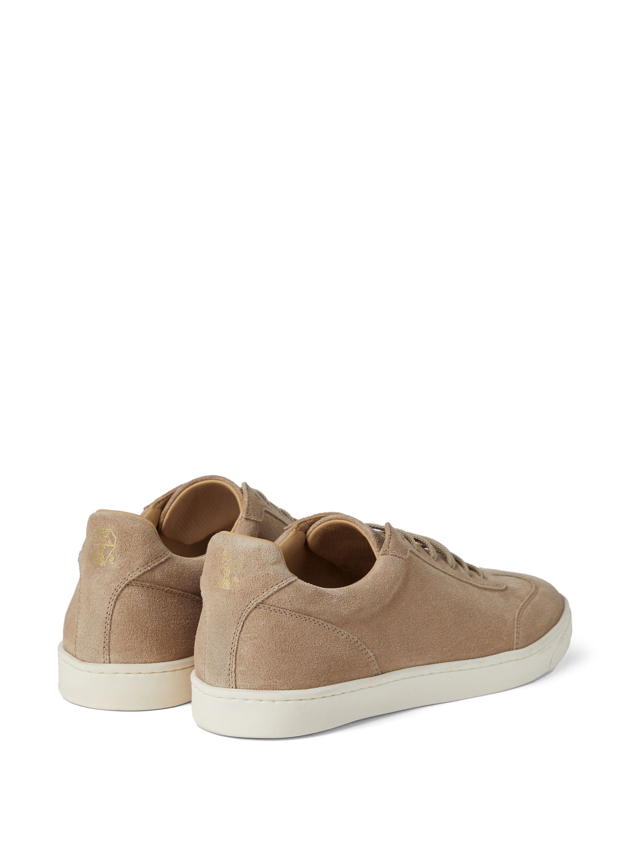 Brunello Cucinelli Almond-Toe Leather Sneakers