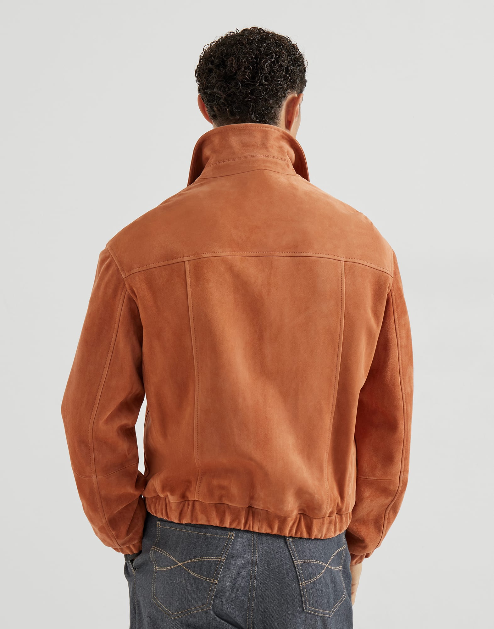 Brunello Cucinelli Apricot Country Suede Jacket
