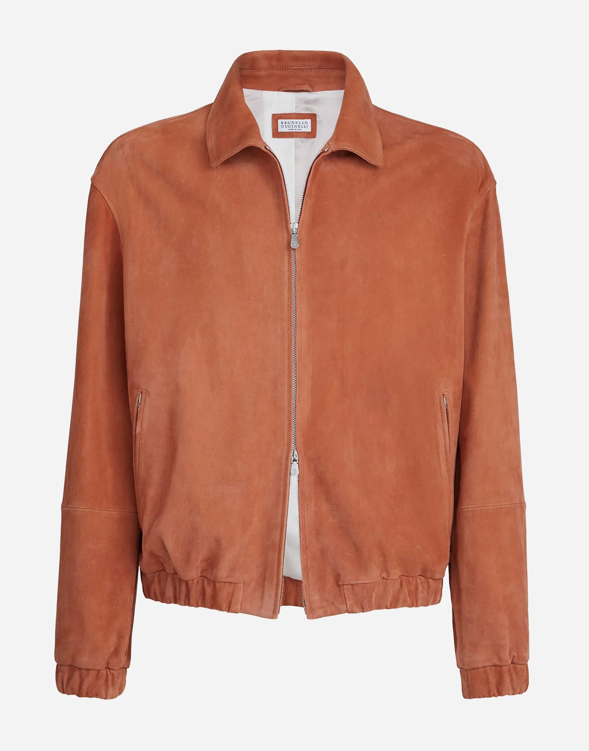 Brunello Cucinelli Apricot Country Suede Jacket | Sendegaro SE