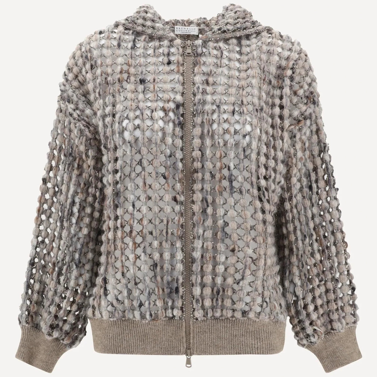 Brunello Cucinelli Balloon Net Embroidery Hoodie | Sendegaro JP