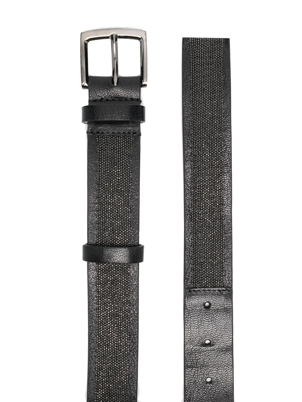 Brunello Cucinelli Bead-Embellished Leather Belt