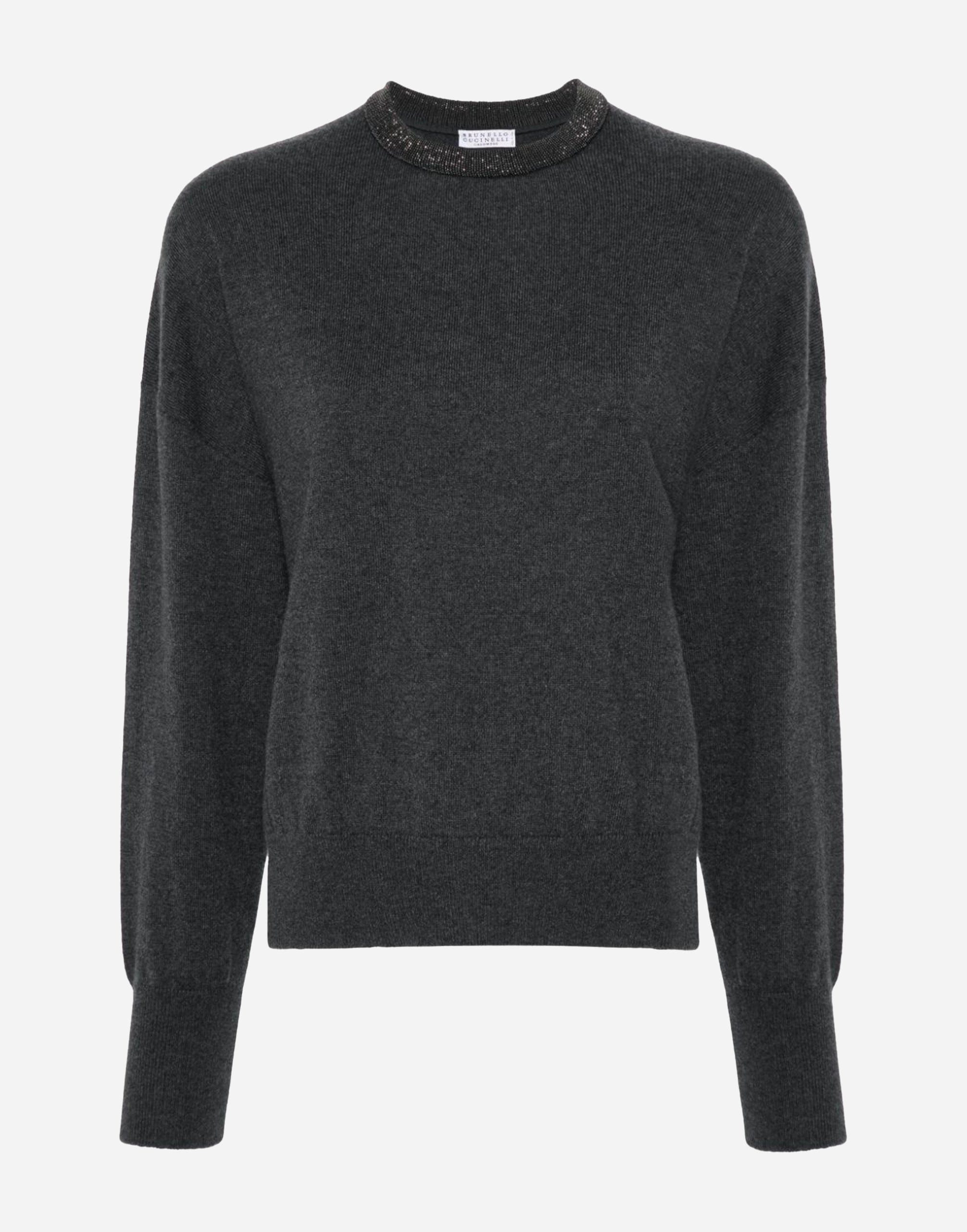 Brunello Cucinelli Beaded-Trim Sweater