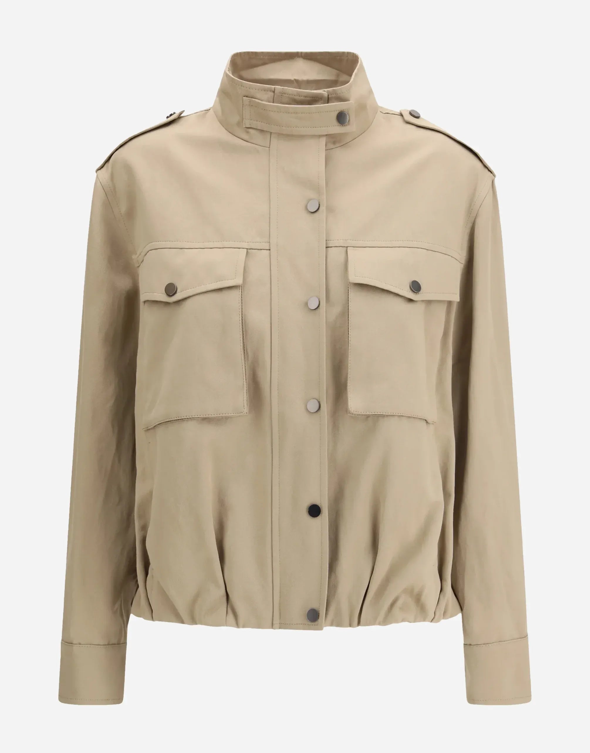 Brunello Cucinelli Beige Blouson Cotton Jacket