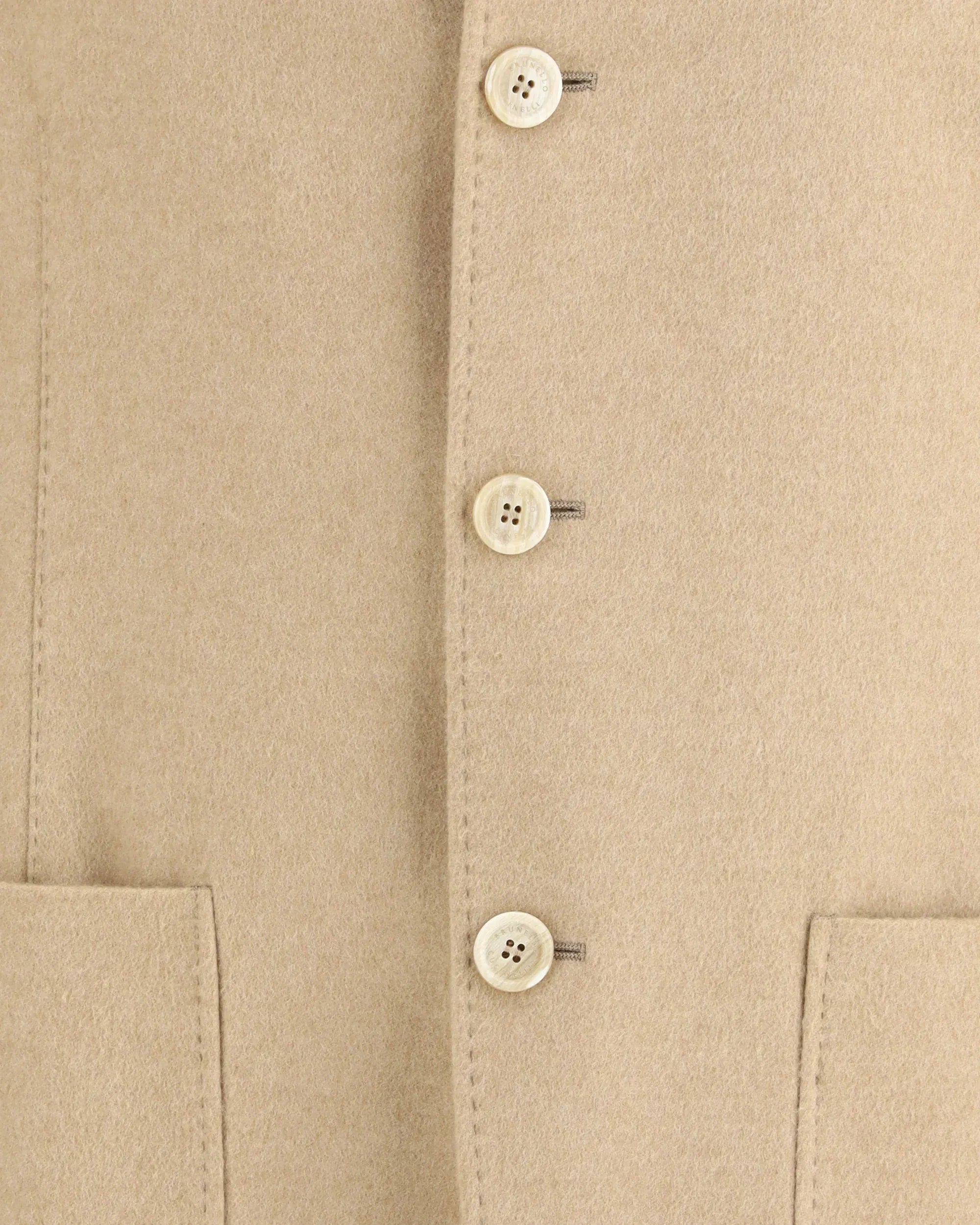 Brunello Cucinelli Beige Cashmere-Blend Coat