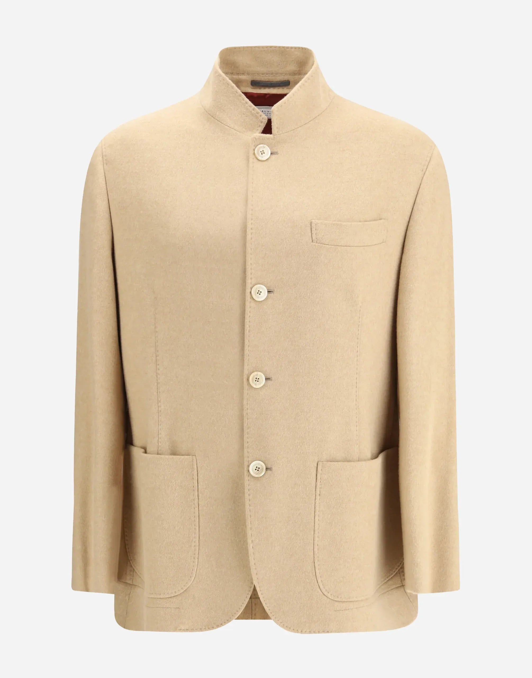 Brunello Cucinelli Beige Cashmere-Blend Coat