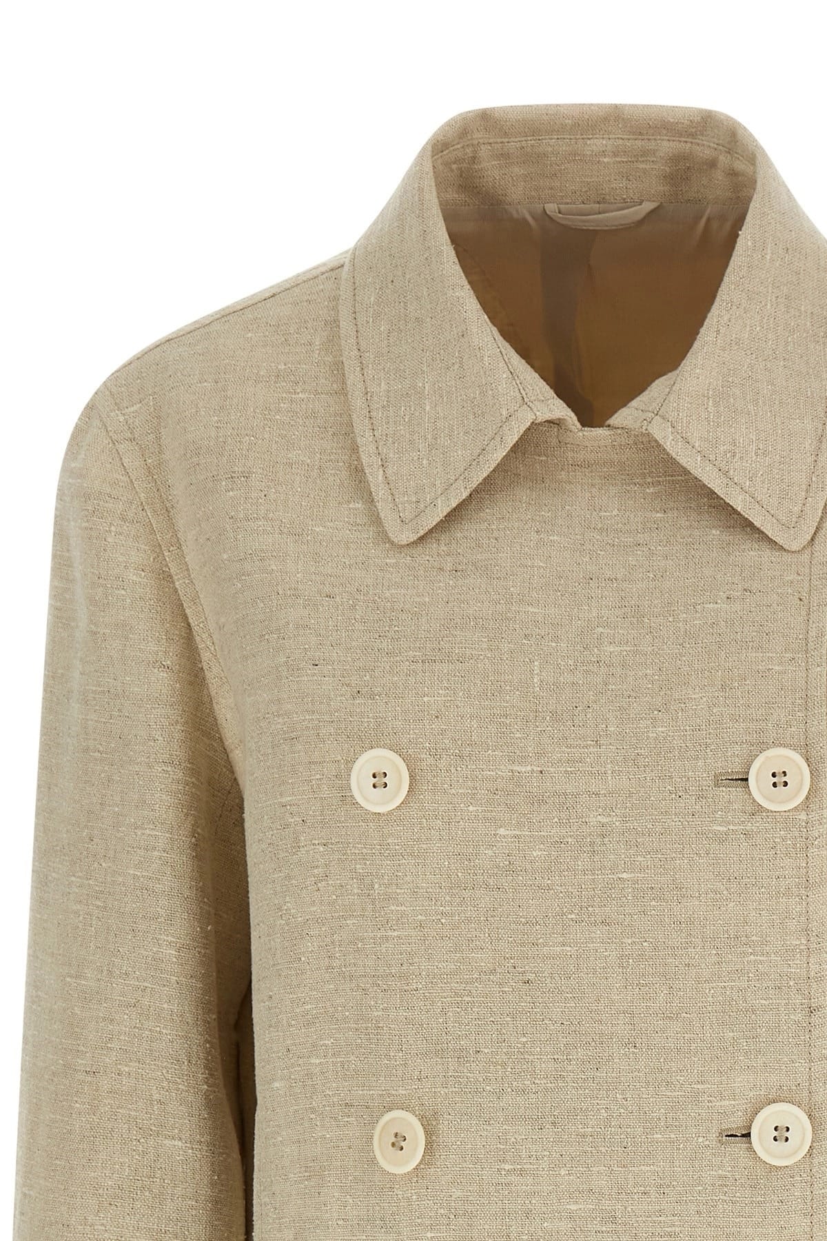 Brunello Cucinelli Brunello Cucinelli Beige Double-Breasted Jacket
