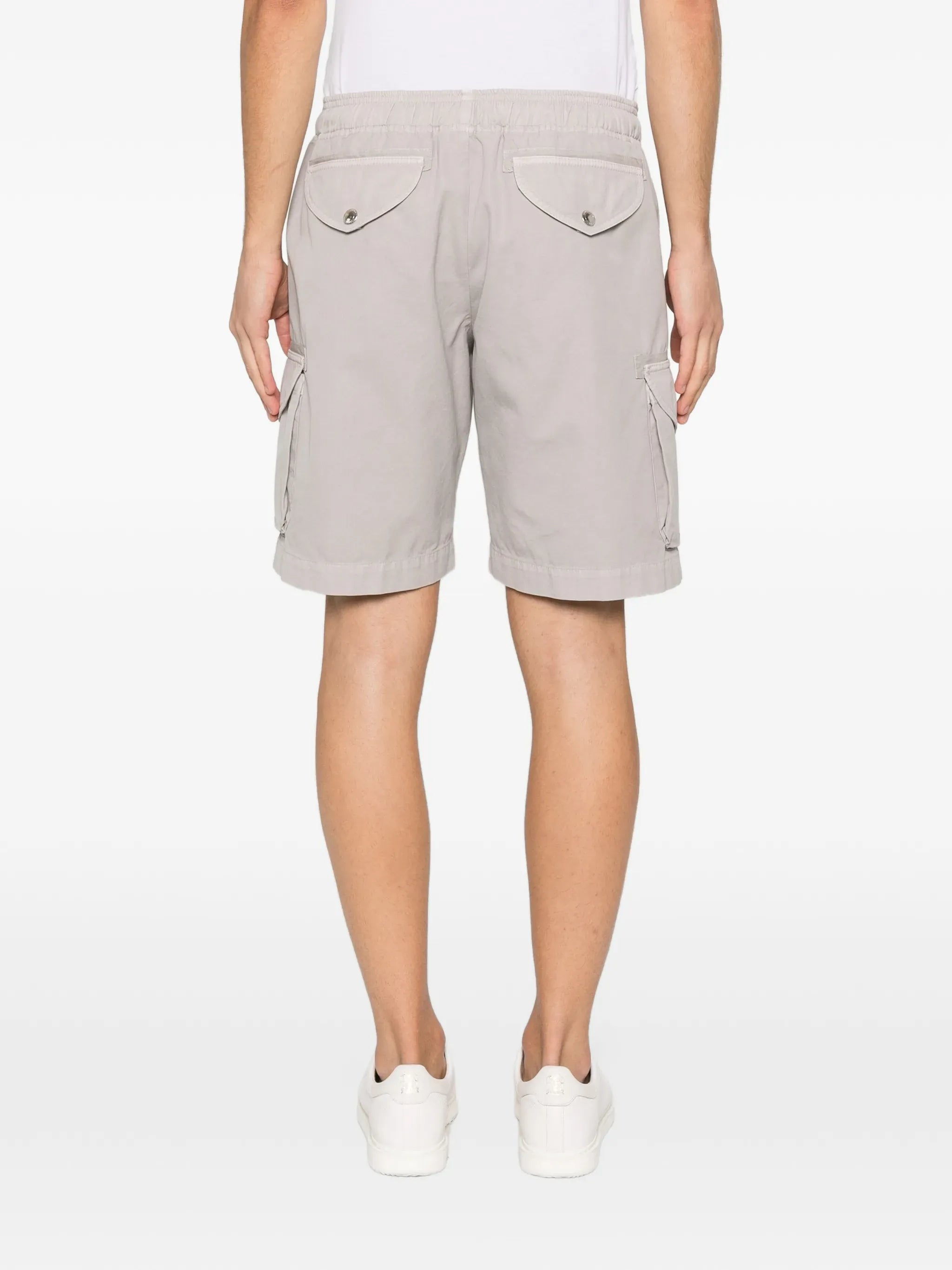 Brunello Cucinelli Beige Drawstring-Fastening Cargo Shorts